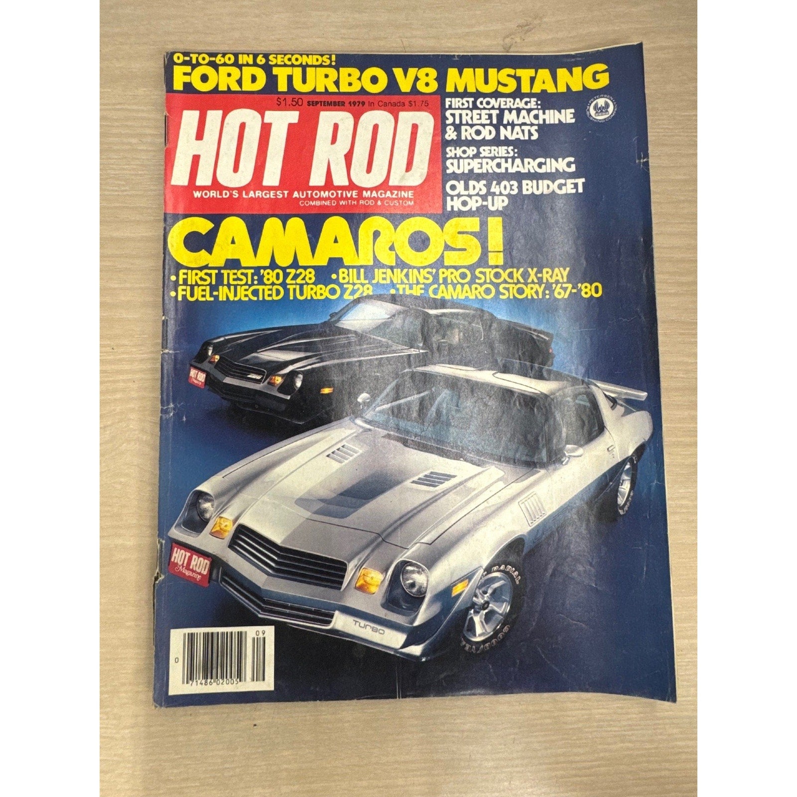 HOT ROD Magazine September 1979 CAMAROS Ford Turbo Mustang Automotive