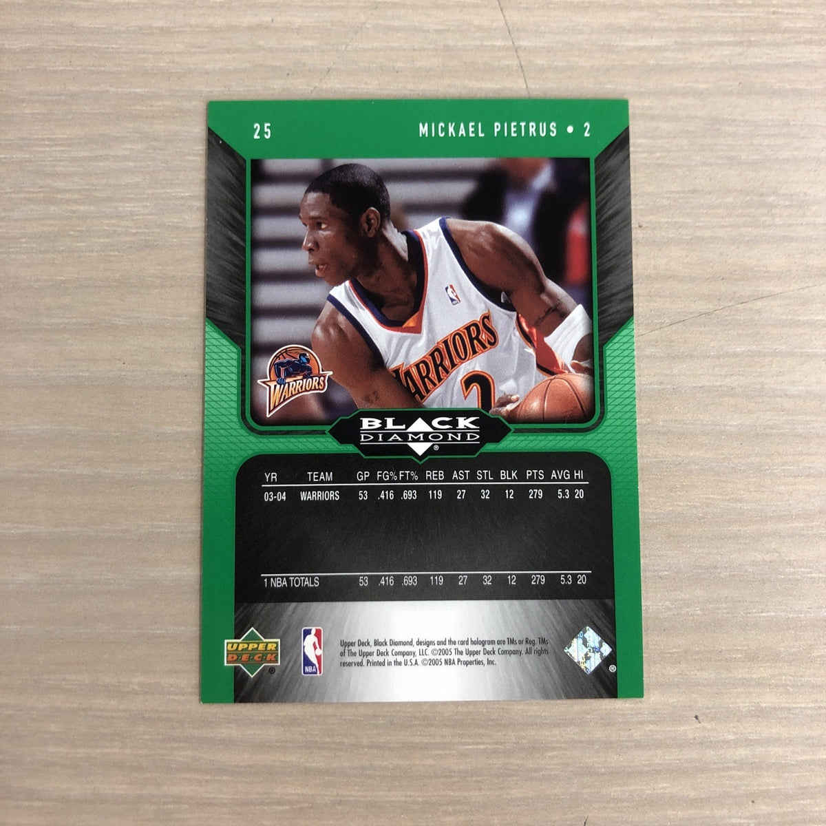 2005 Upper Deck Black Diamond Mickael Pietrus /25