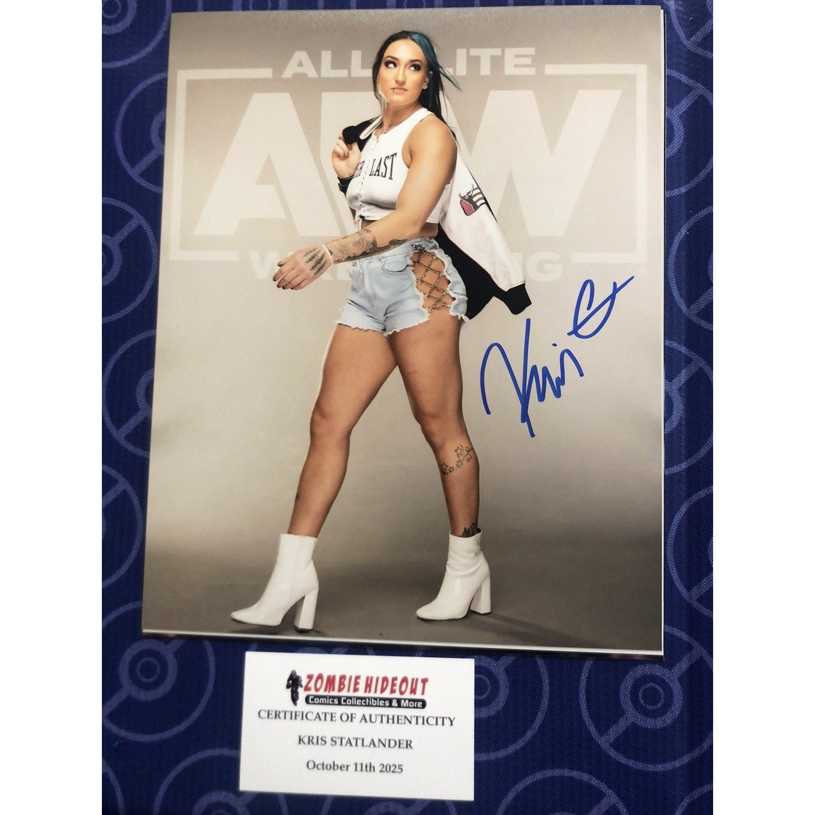 Kris Statlander All Elite Wrestling Signed AEW Autograph 8x10 Photo W Store CoA