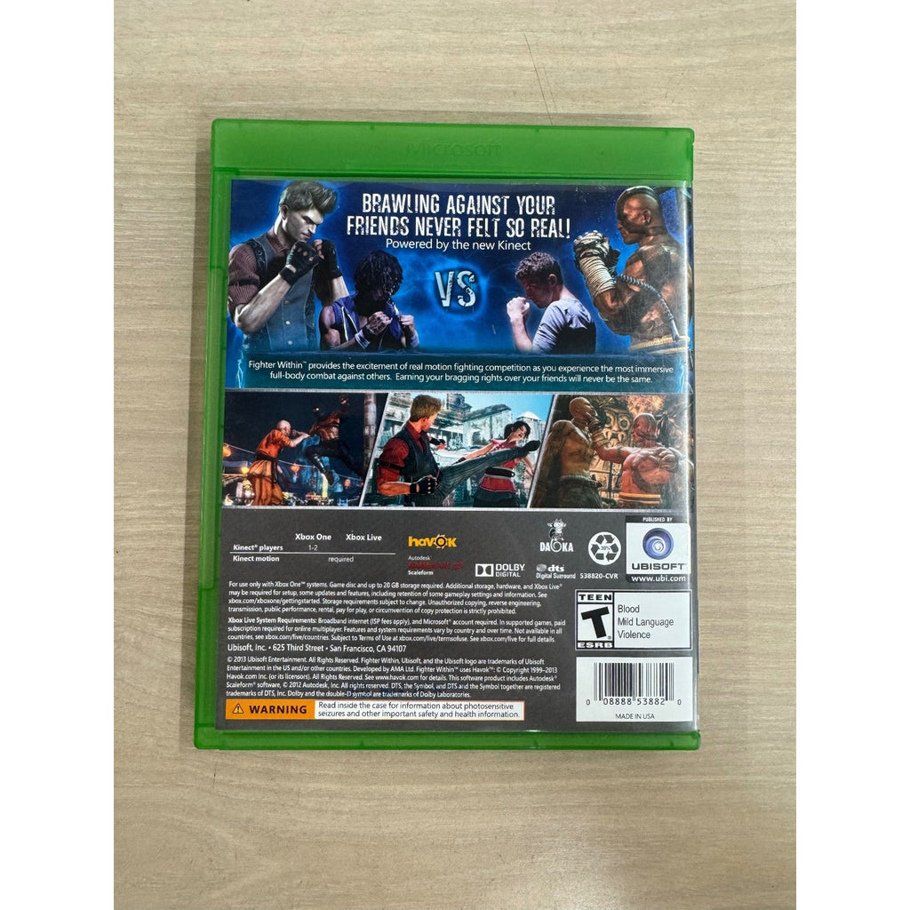 Fighter Within Xbox One Video Game Kinect Required Fighting Multiplayer