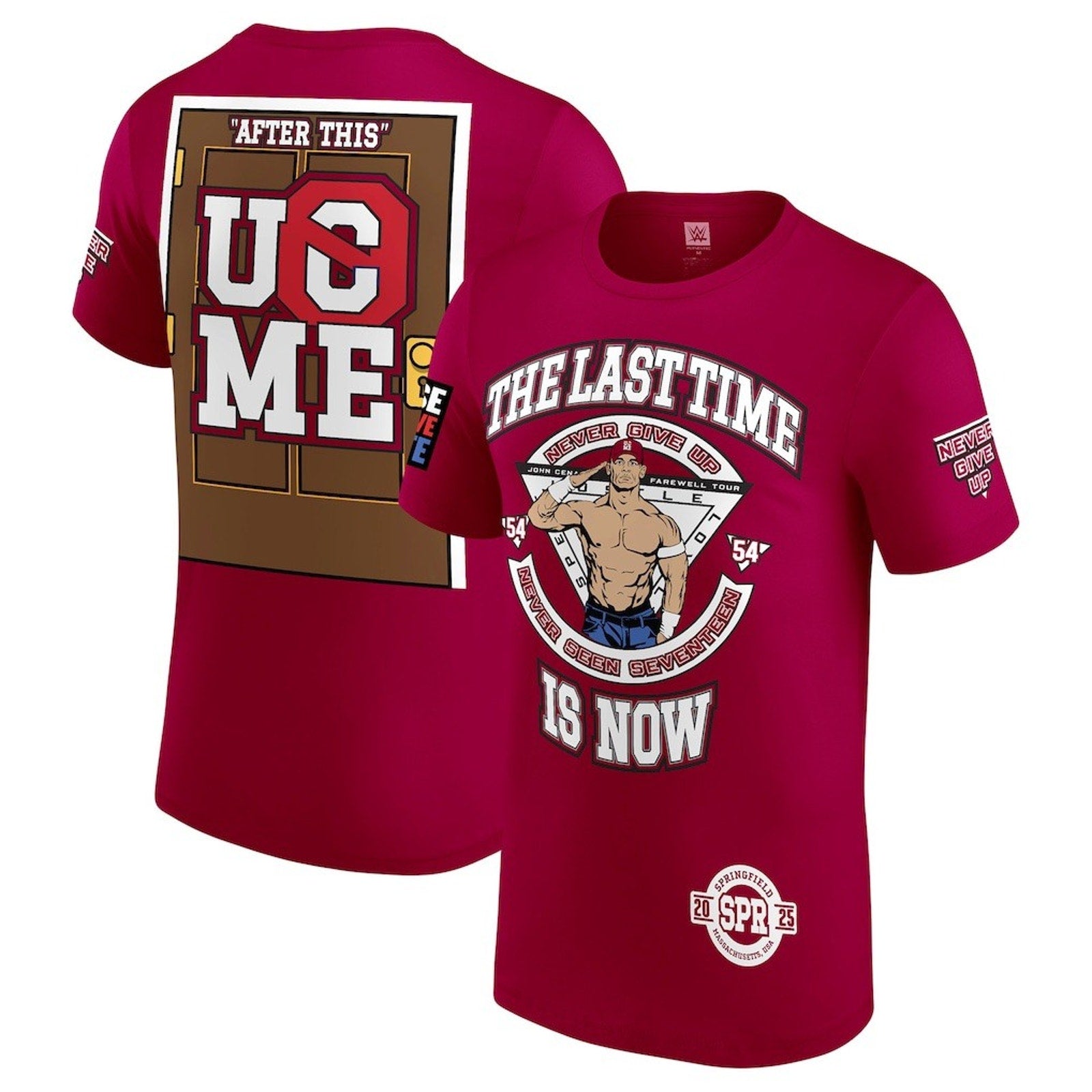 WWE John Cena Farewell Tour 2025 Springfield Maroon T-Shirt 2XL