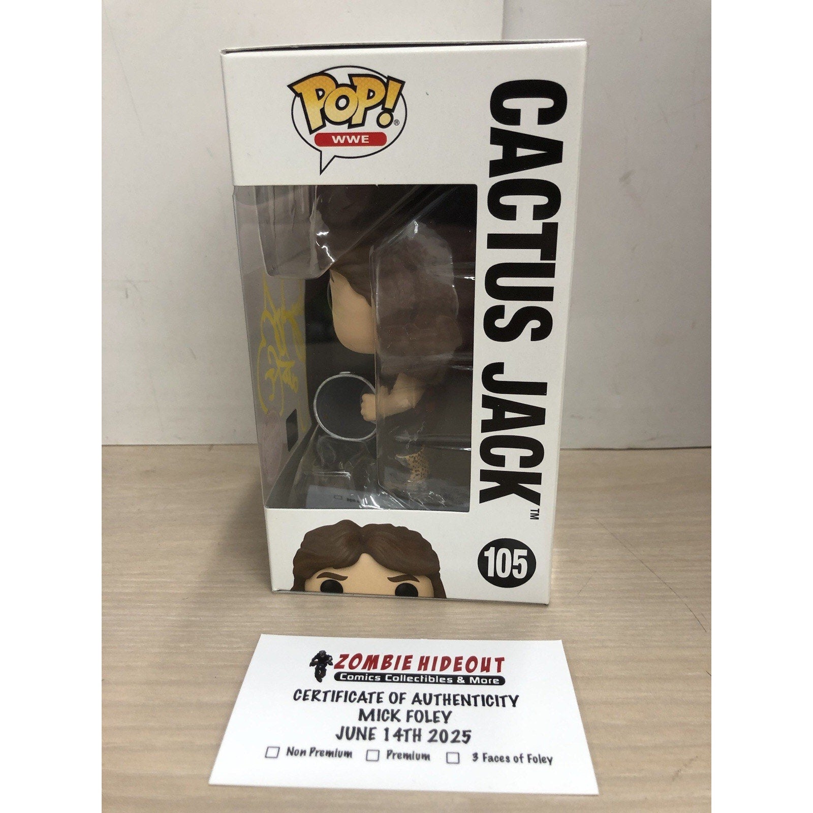 Cactus Jack Signed Funko Pop #105 W/ Inscription Autograph Store CoA Mick Foley