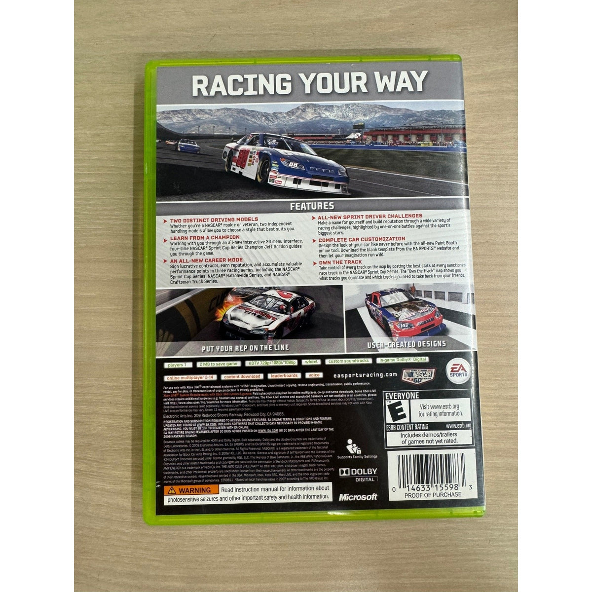 NASCAR 09 Xbox 360 Video Game Racing Multiplayer EA Sports
