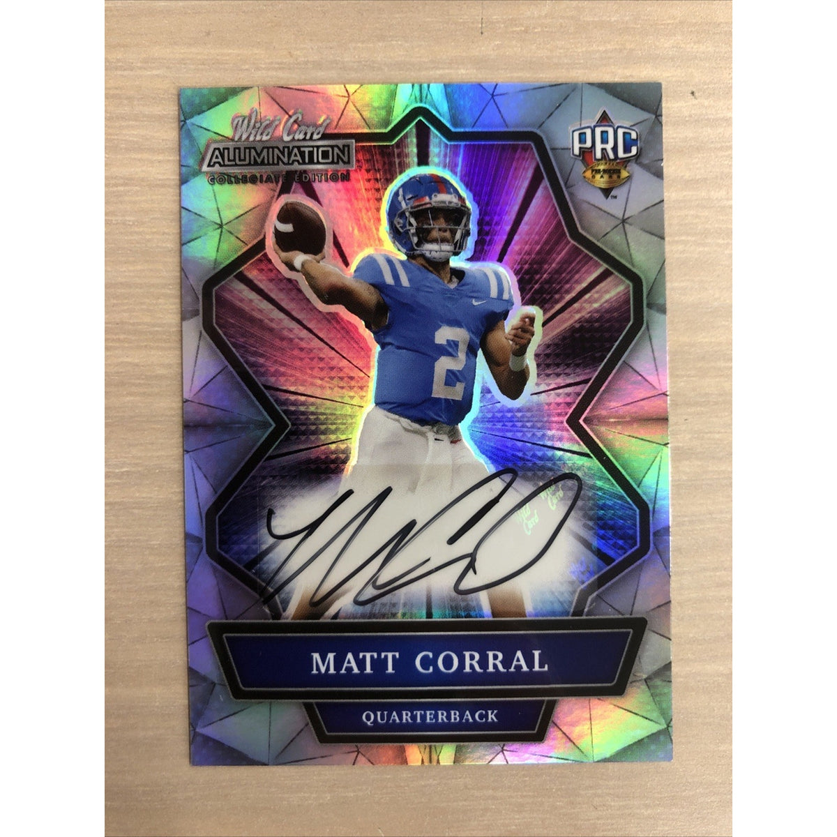 2021 Wild Card Alumination Matt Corral Collegiate Edition Auto