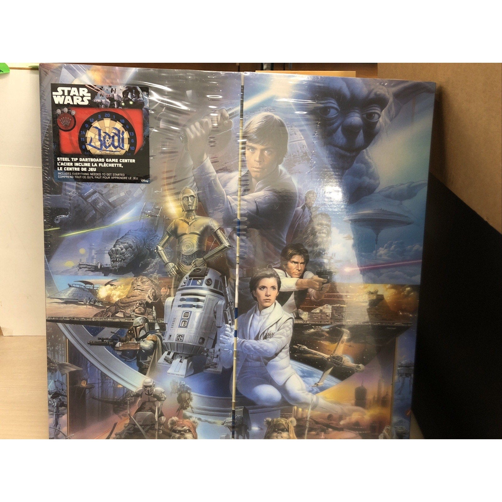 New Star Wars Return of the Jedi Double Sided Steel Tip Dartboard Game Sealed