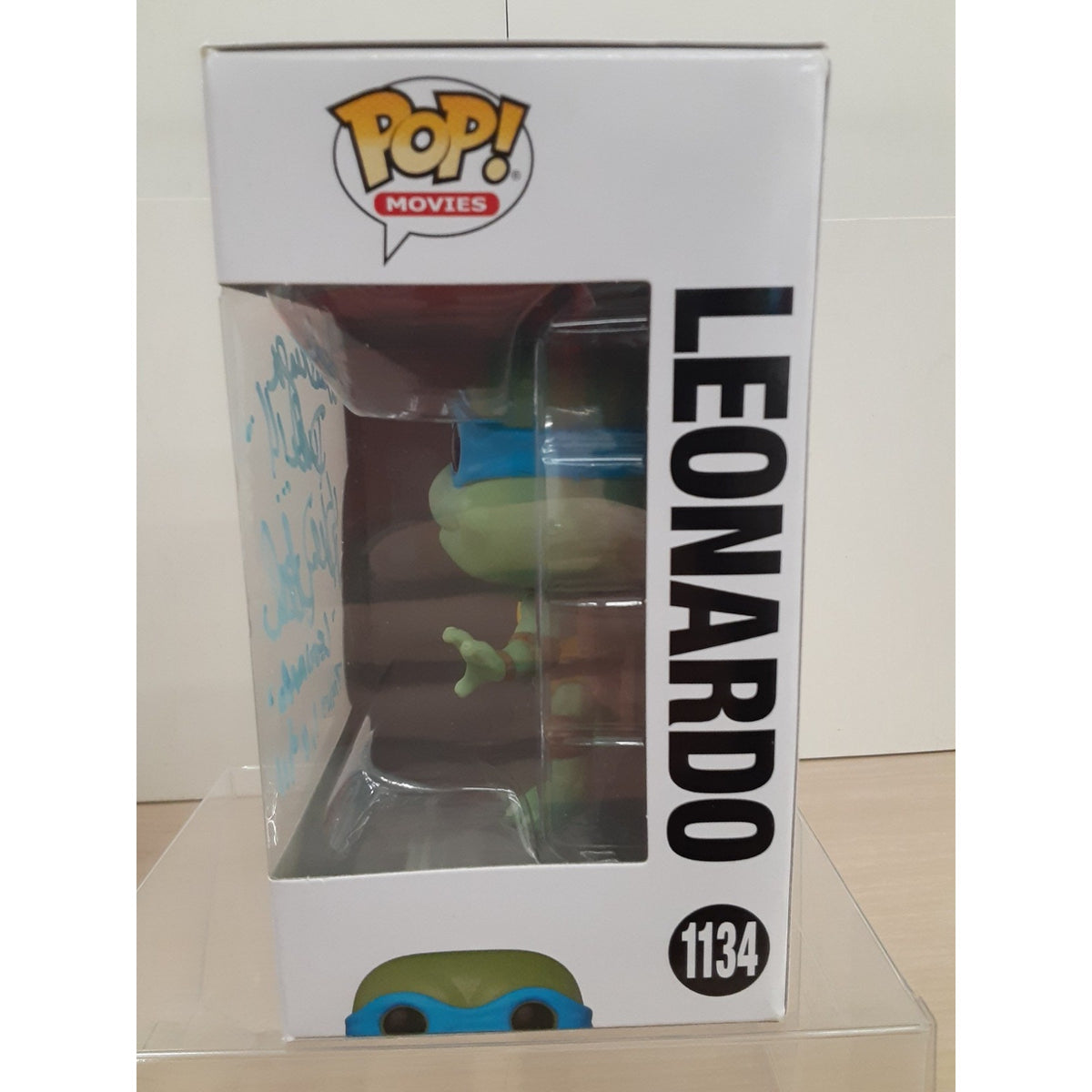 Brian Tochi Signed TMNT #1134 Leonardo Funko Pop w/ Inscription "Cowabunga Dude"