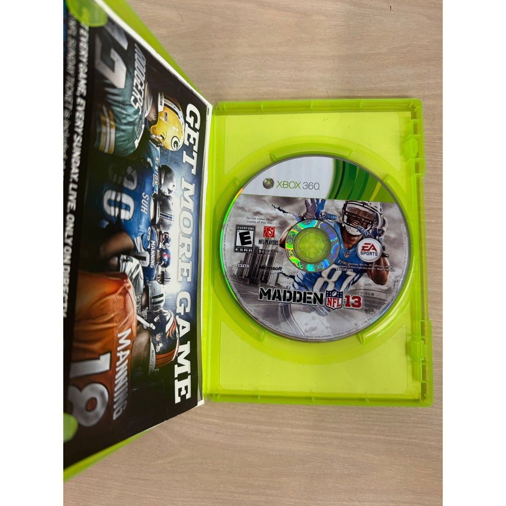 Madden NFL 13 Xbox 360 Video Game EA Sports Kinect Football NTSC