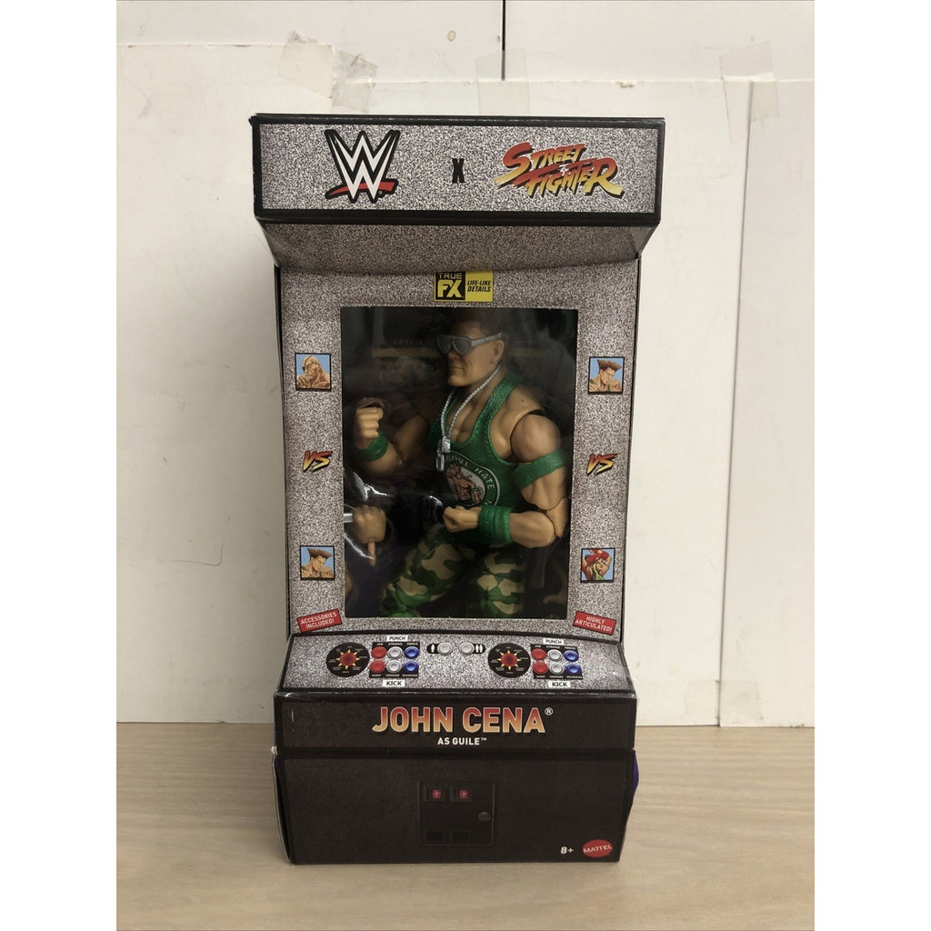 WWE Street Fighter Elite John Cena as Guile Action Figure Mattel JLD71