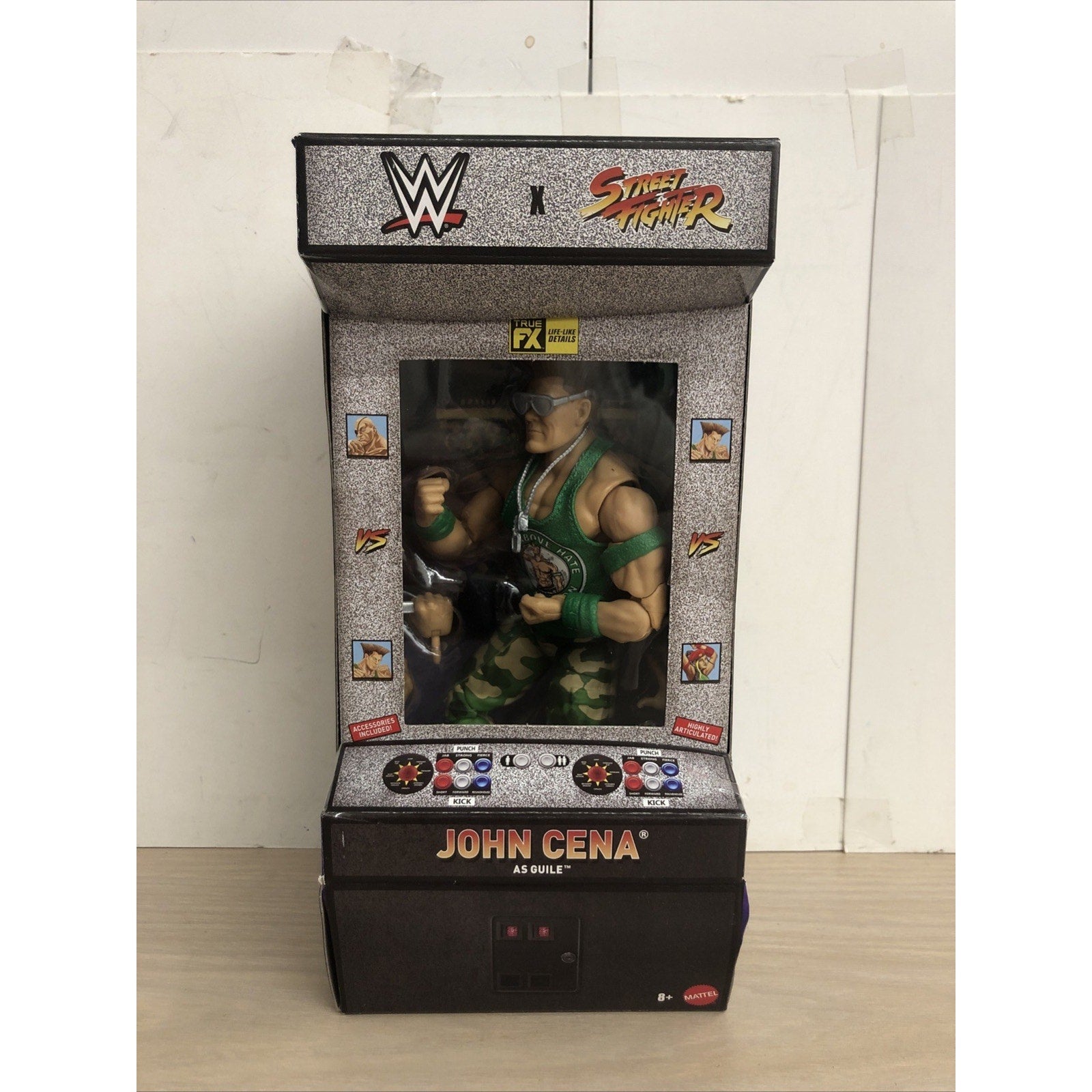 WWE Street Fighter Elite John Cena as Guile Action Figure Mattel JLD71