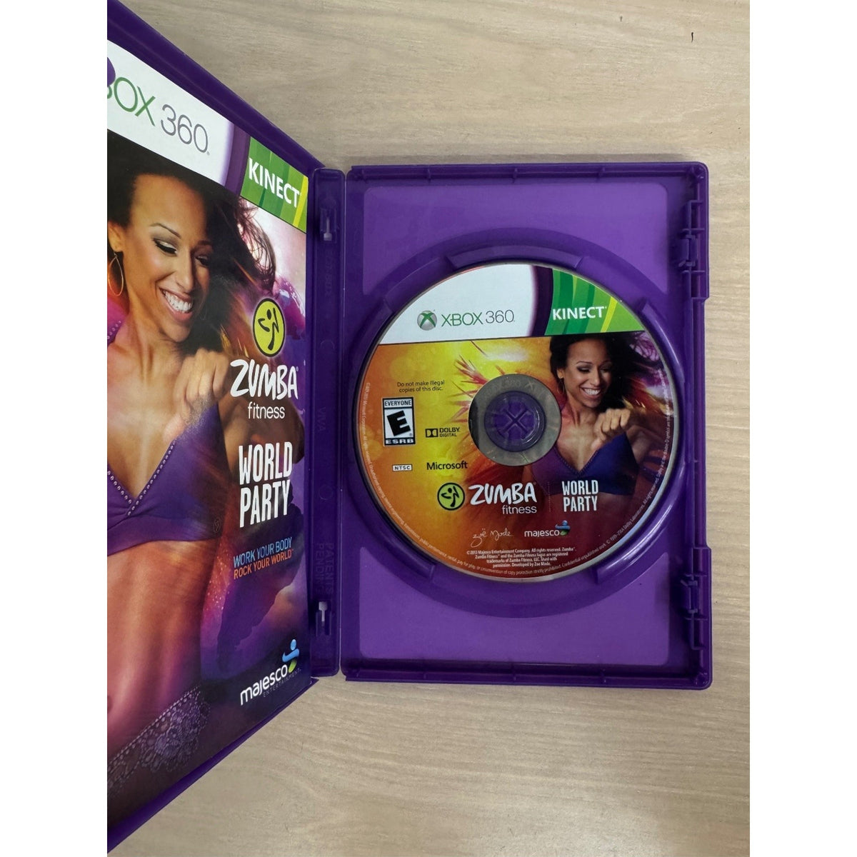 Zumba Fitness World Party Xbox 360 Video Game Kinect Fitness Dance 40 Songs