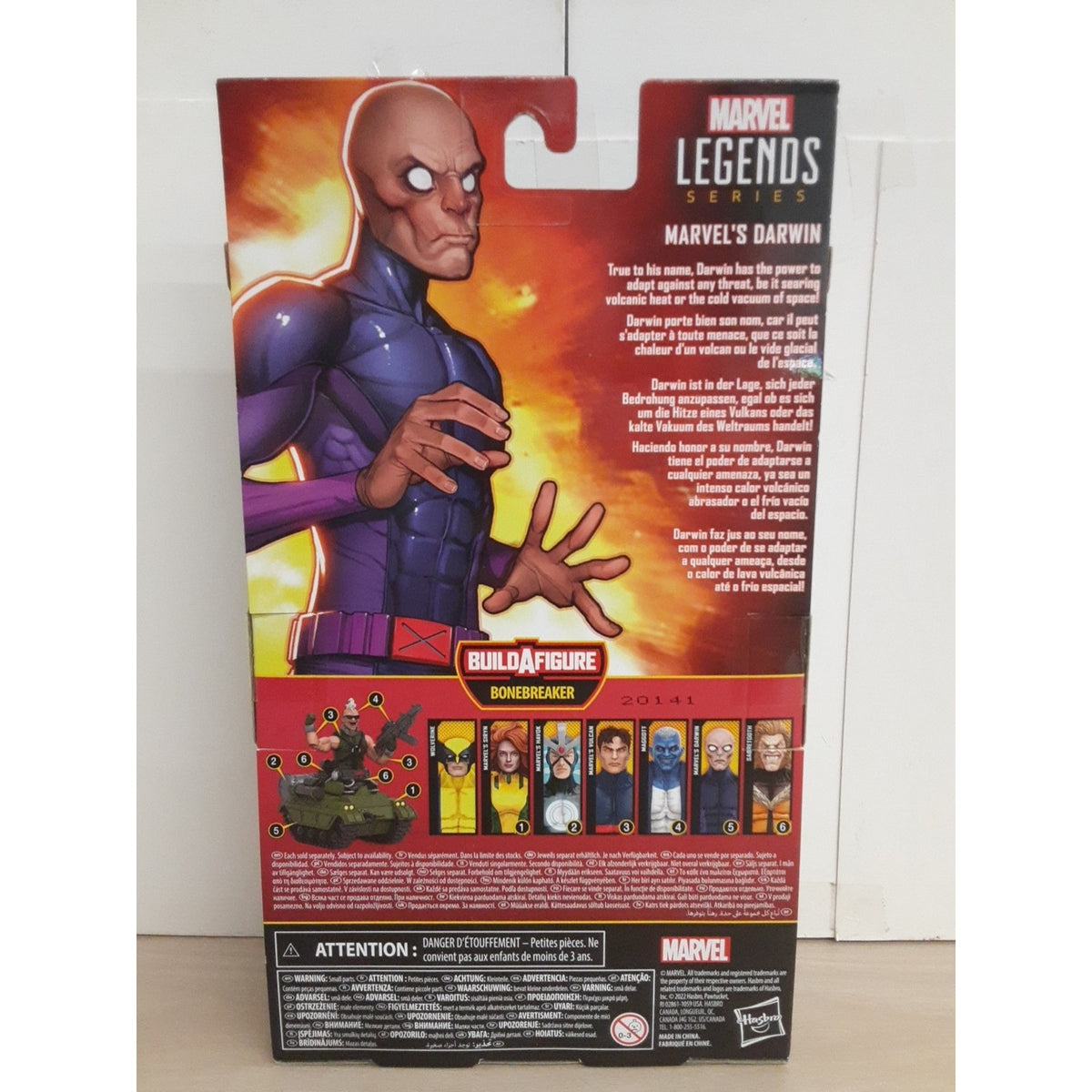 Hasbro Marvel Legends Series X-Men Marvel's Darwin Action Figure Bonebreaker BAF
