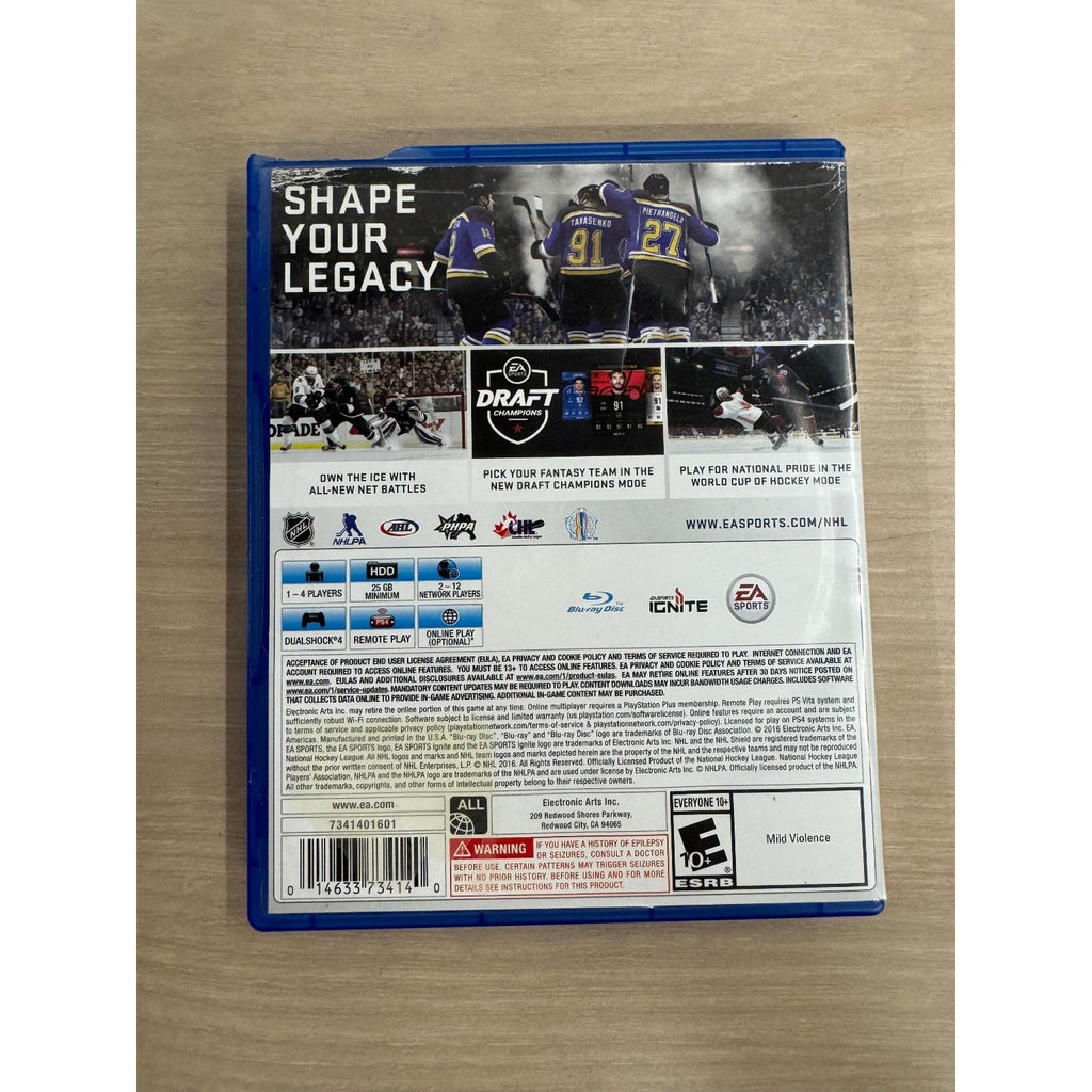 NHL 17 PS4 PlayStation 4 Video Game Sports Hockey EA Sports Multiplayer
