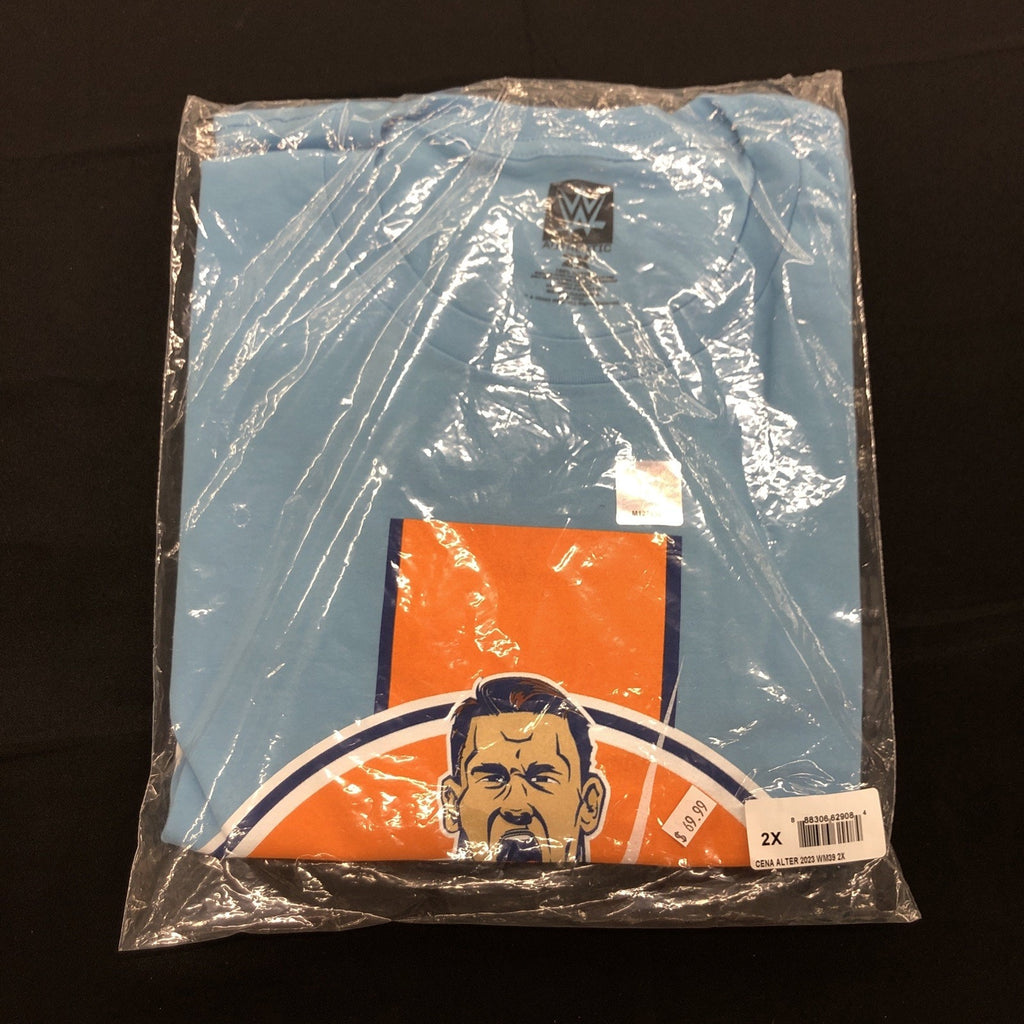WWE John Cena Never Give Up Blue/Orange T-Shirt 2XL
