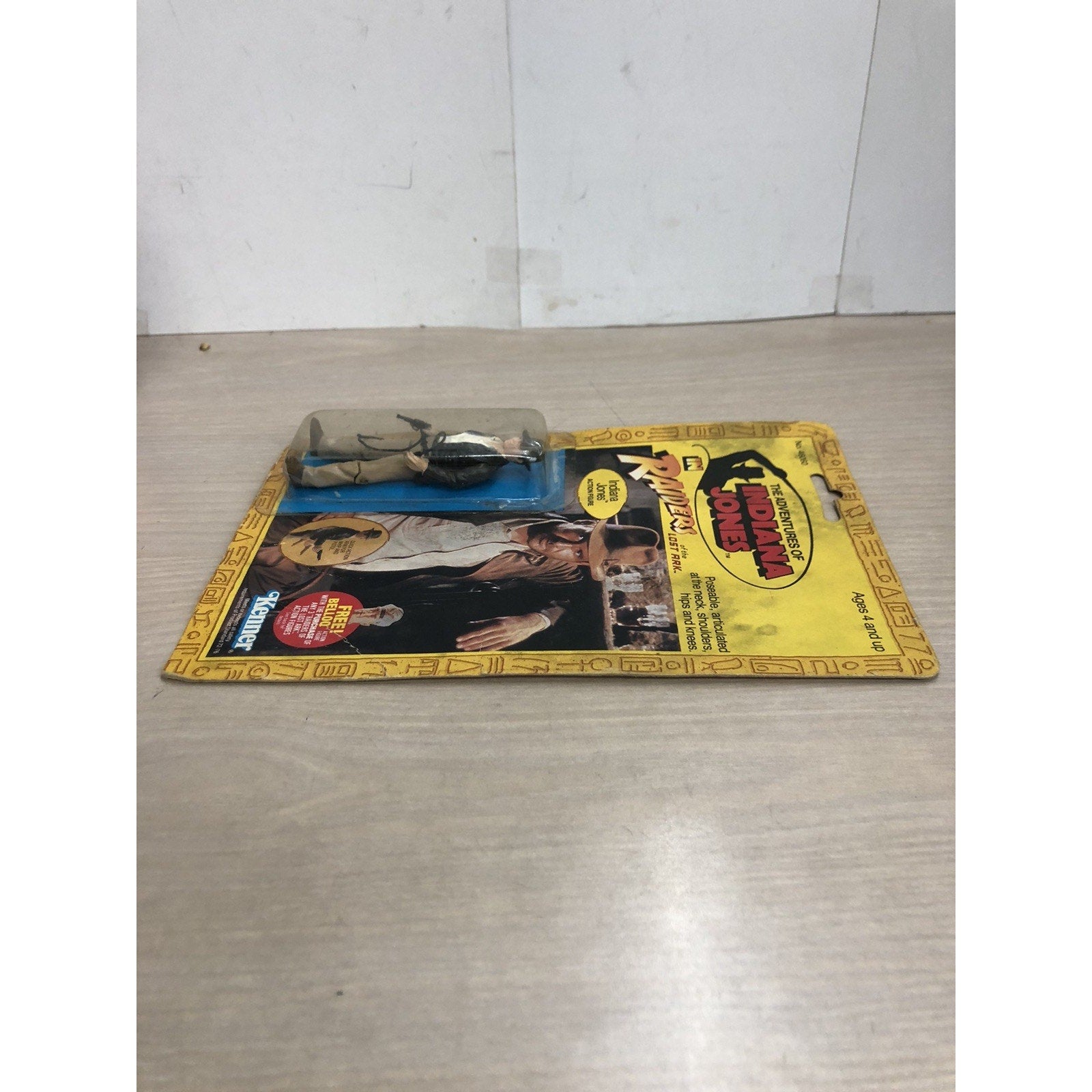 1982 Kenner Indiana Jones ROTLA Indiana Jones Action Figure 4 Back Card See Pics