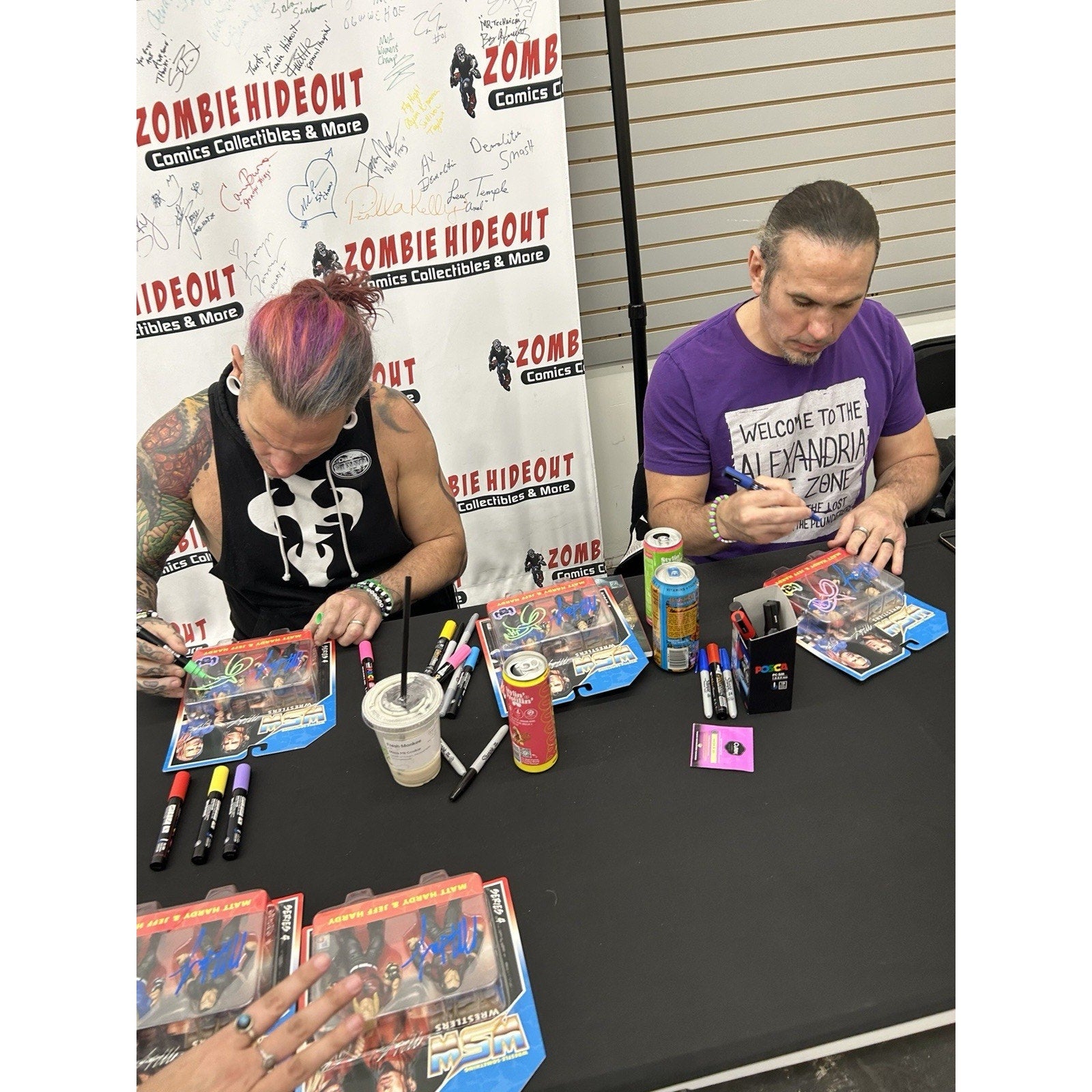 FC Toys Retro Wrestle-Something Wrestlers Hardy Boyz Figures 1 of 650 Signed PSA
