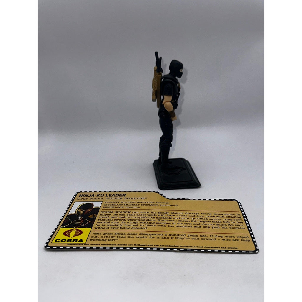 Hasbro GI Joe Storm Shadow 3.75in Action Figure Ninja-Ku Leader Accessories