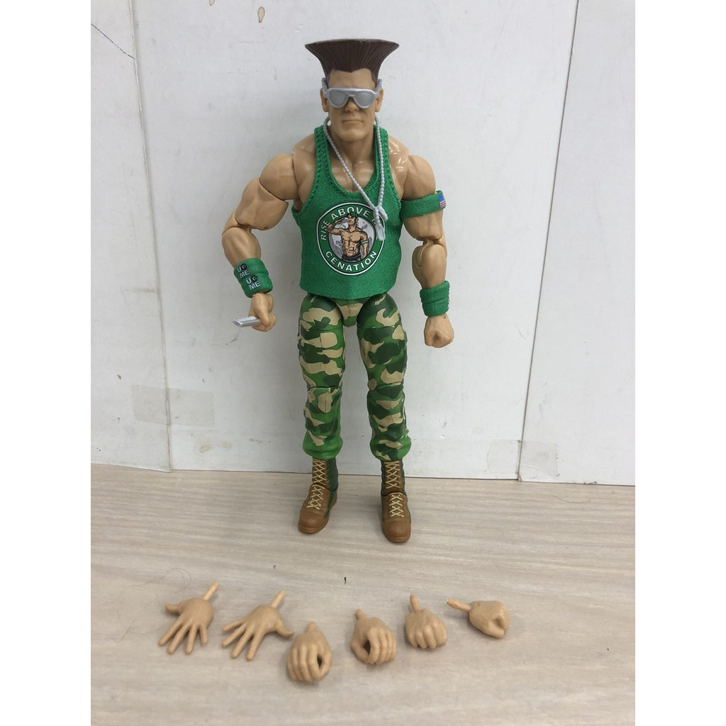 WWE x Street Fighter Elite Collection John Cena (as Guile) Figure Loose Complete