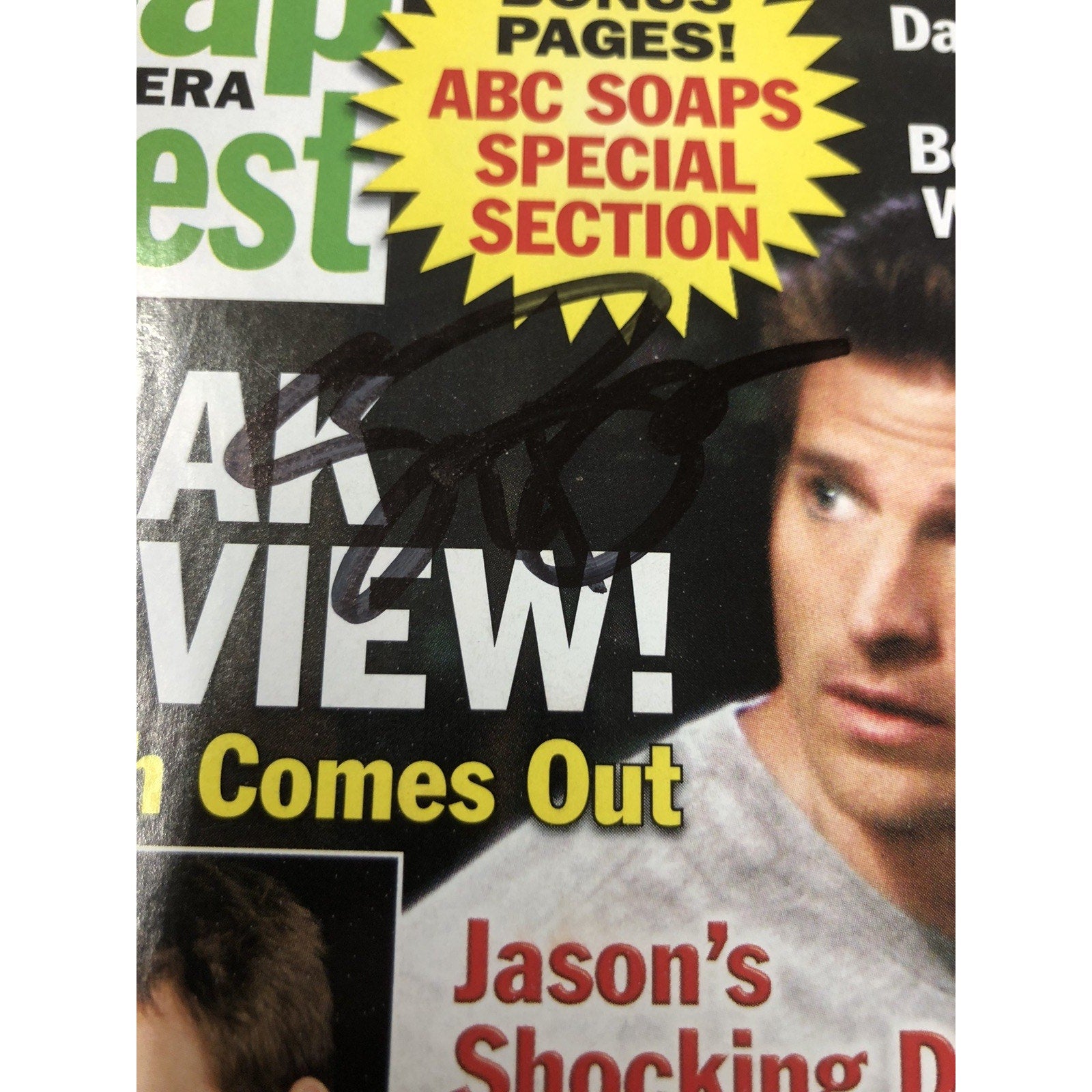 STEVE BURTON SIGNED SOAP OPERA DIGEST OCTOBER 25, 2005 GENERAL HOSPITAL AUTO CoA