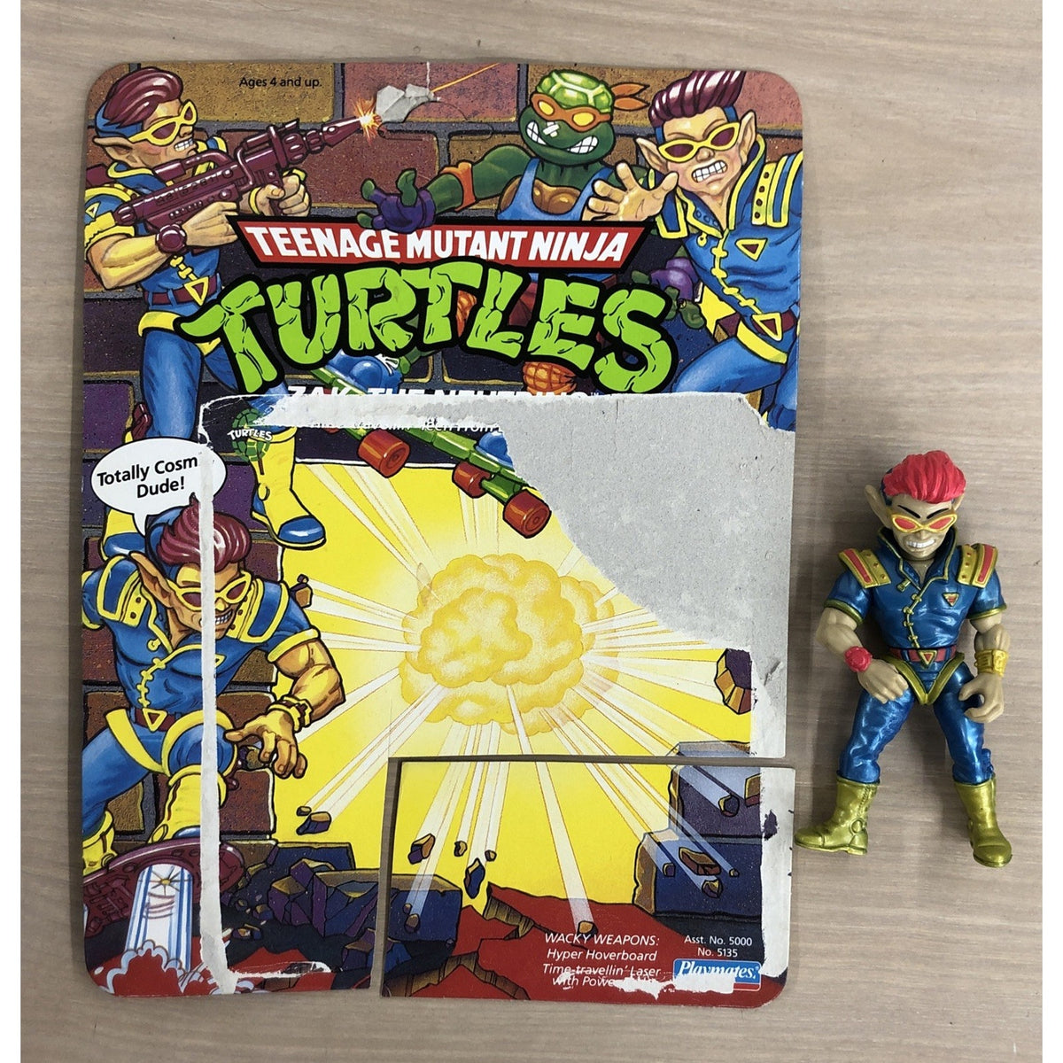 1991 TMNT Zak The Neutrino Figure + Cardback