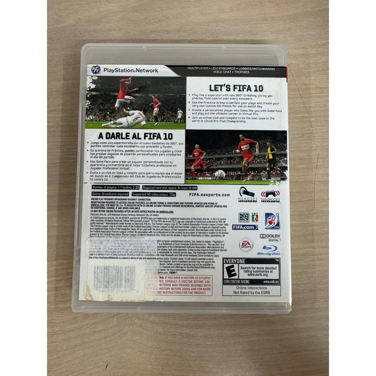 FIFA Soccer 10 PlayStation 3 PS3 Video Game Multiplayer Soccer Simulation