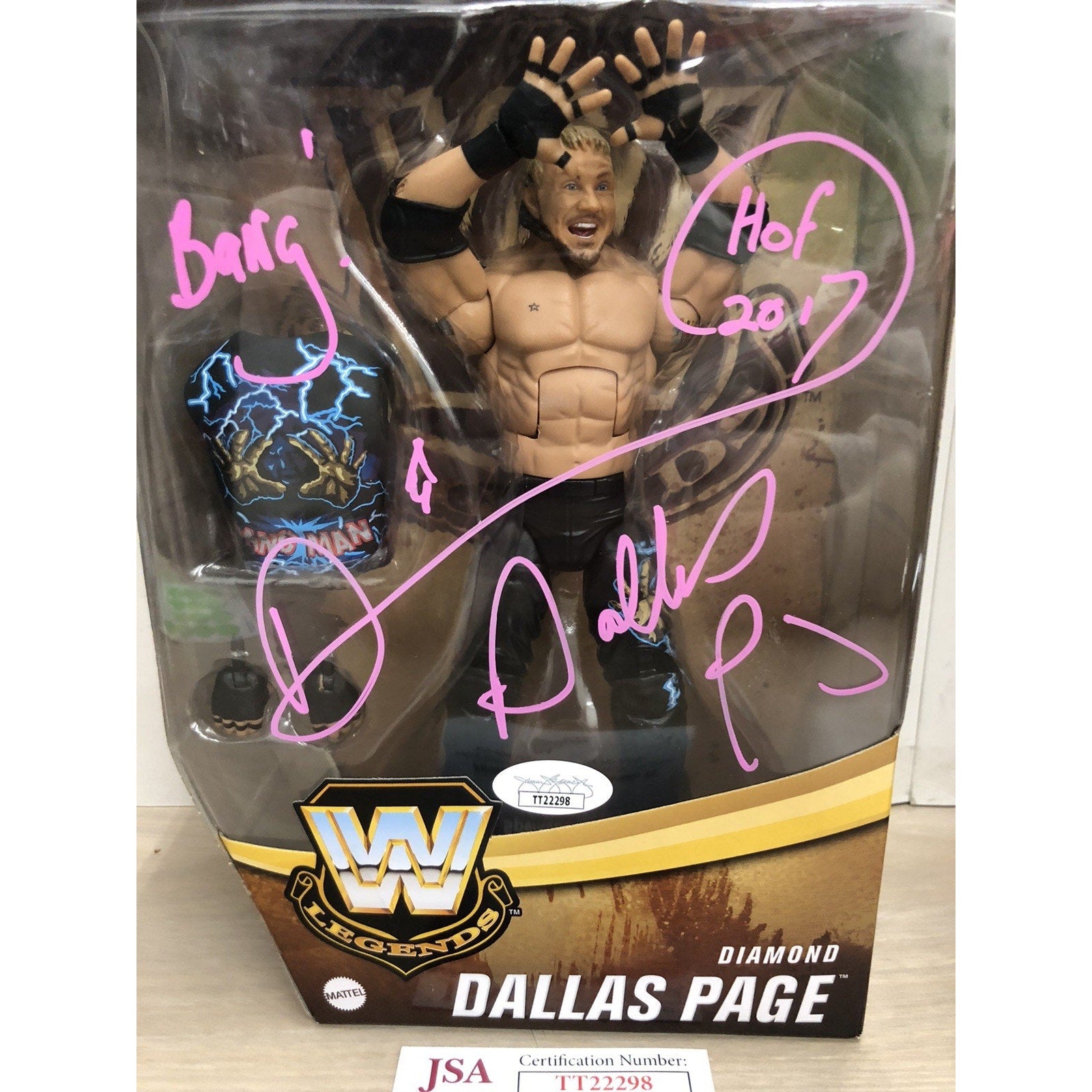 AUTOGRAPHED DDP WWE ELITE LEGENDS SERIES 10 Diamond Dallas Page SIGNED JSA CoA
