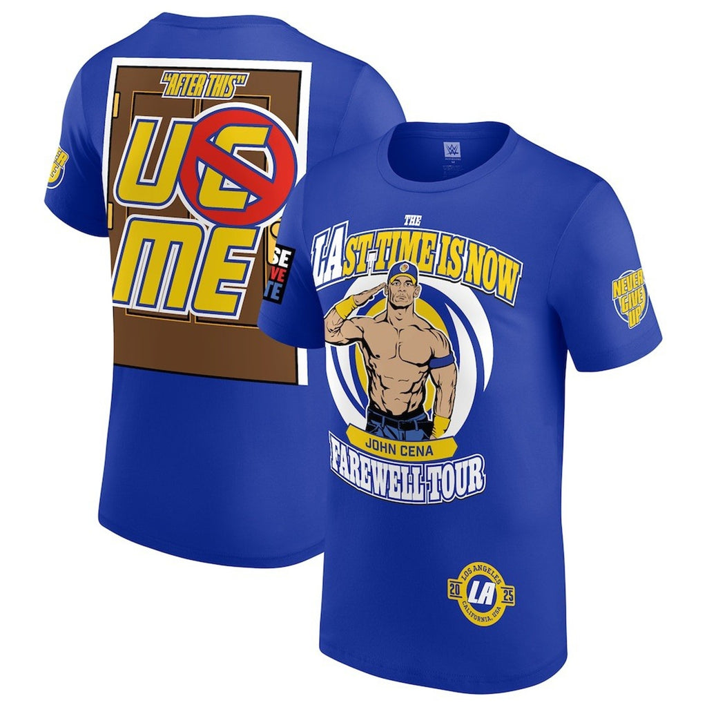 WWE John Cena Farewell Tour 2025 Los Angeles Blue T-Shirt 2XL