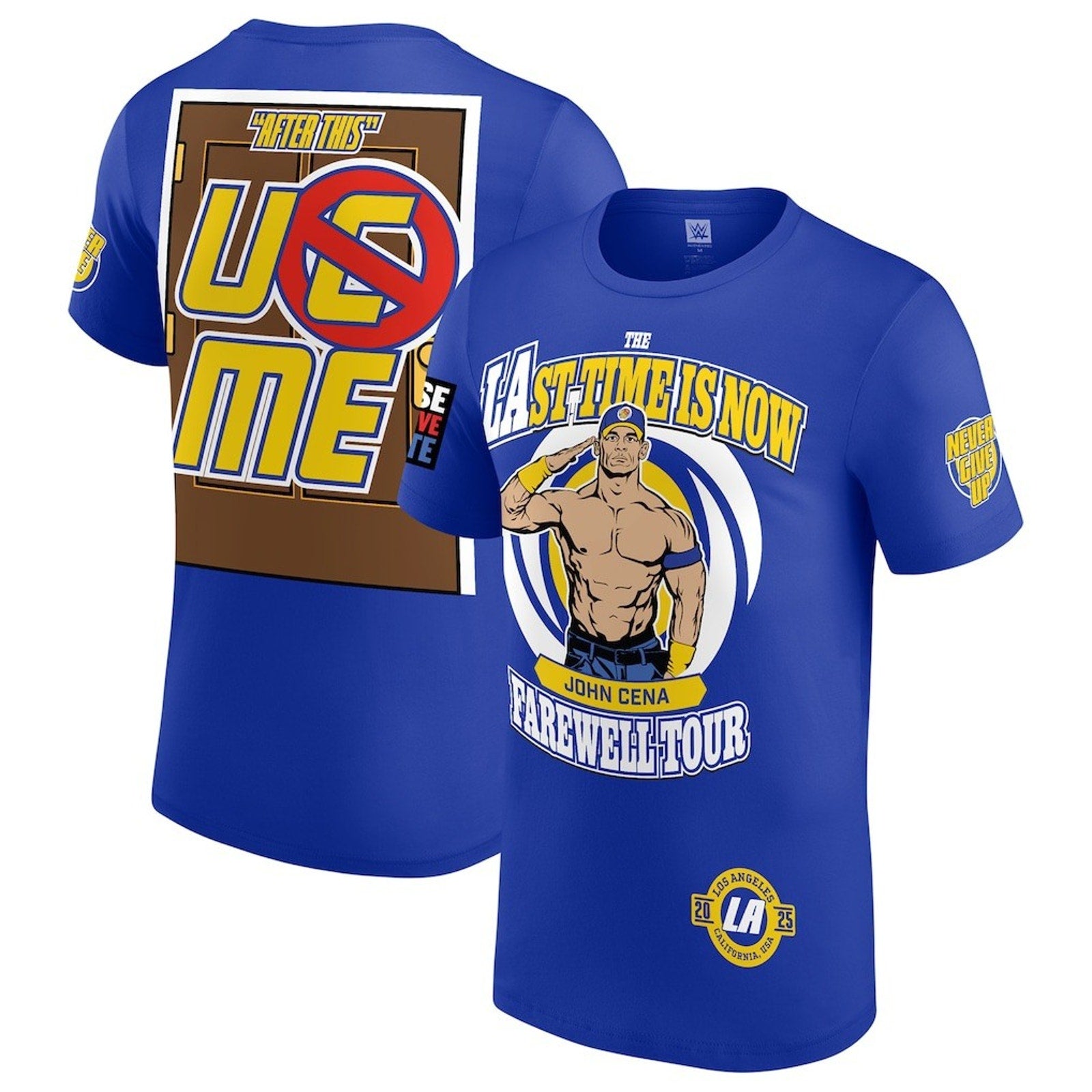 WWE John Cena Farewell Tour 2025 Los Angeles Blue T-Shirt 2XL
