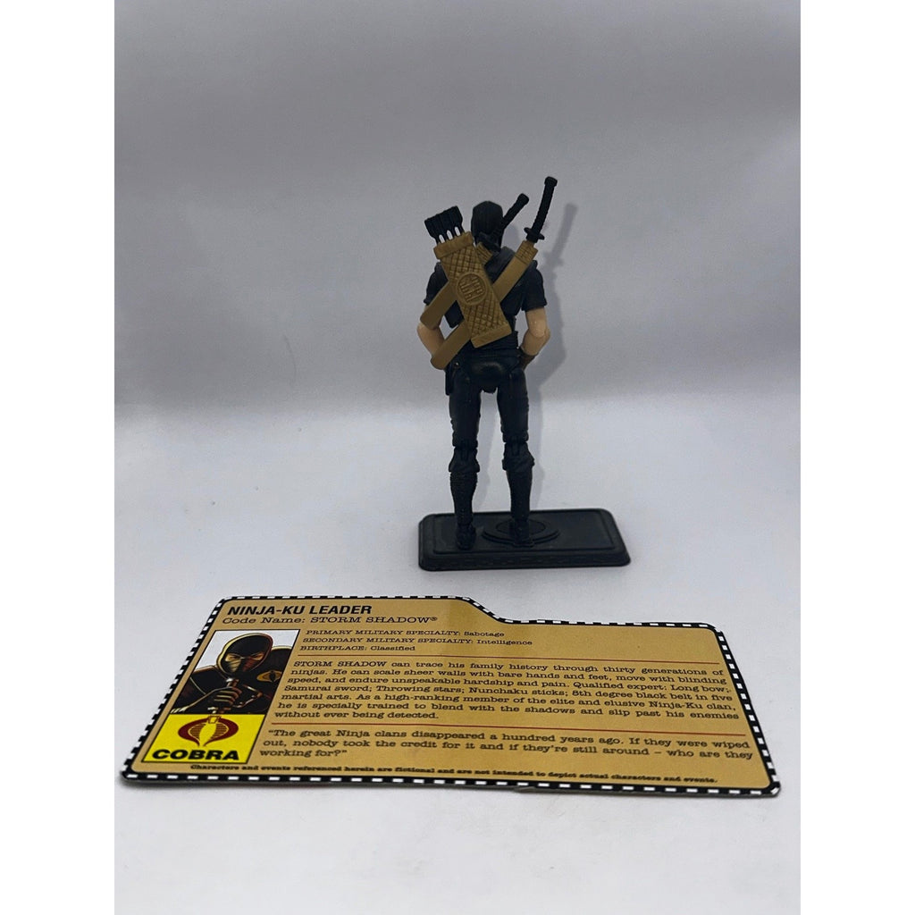 Hasbro GI Joe Storm Shadow 3.75in Action Figure Ninja-Ku Leader Accessories