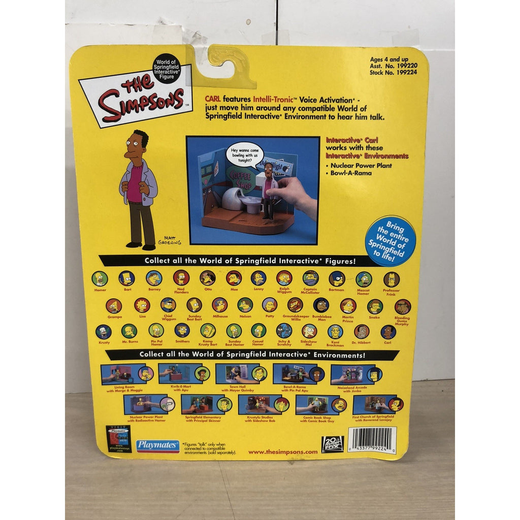 The Simpsons World Of Springfield Carl Carlson Action Figure Playmates