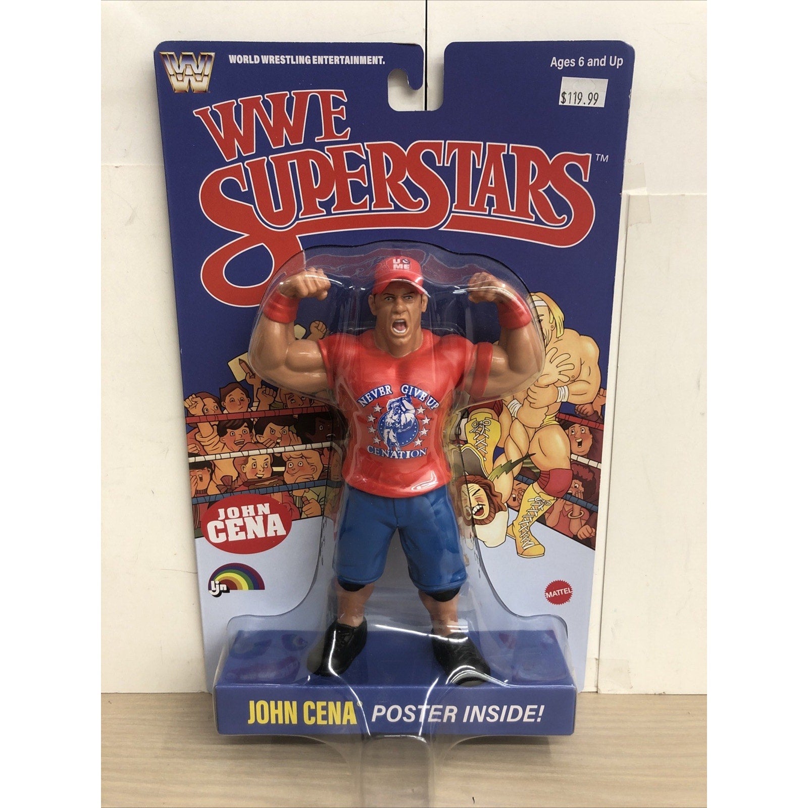 LJN WWE Wrestling Superstars John Cena Figure Blue Card