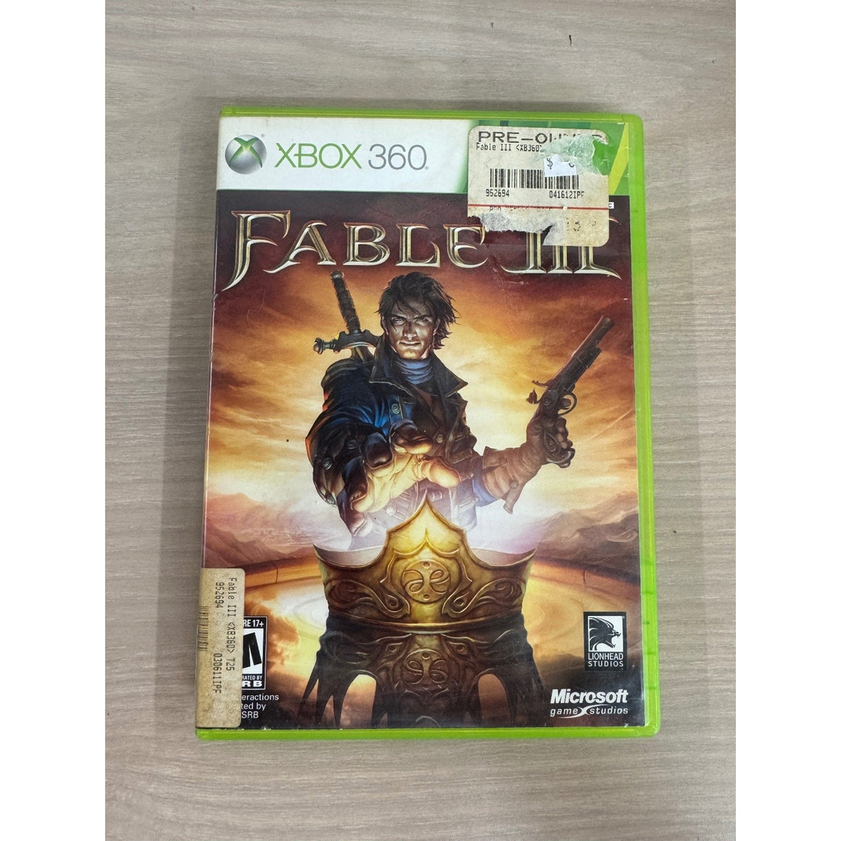 Fable III Xbox 360 Video Game RPG Adventure Lionhead Studios