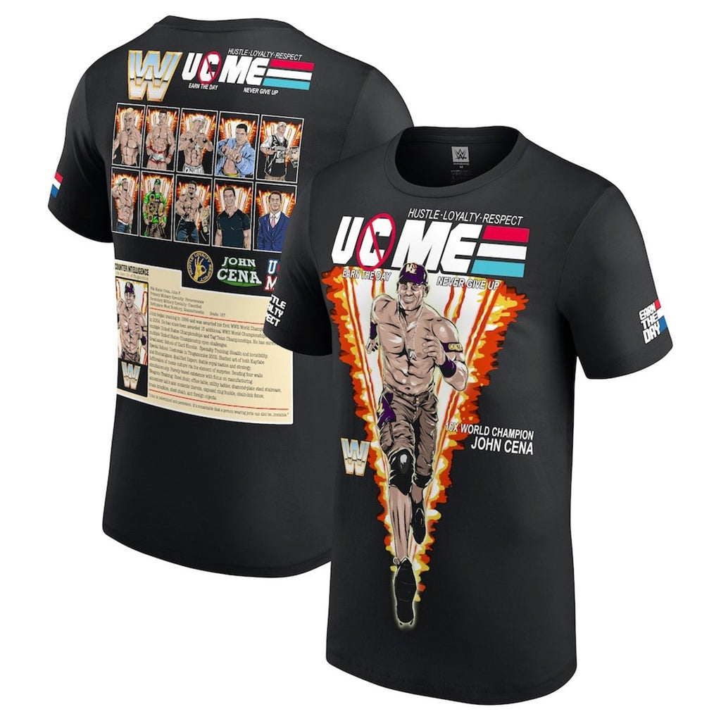 WWE John Cena Red, White & Blue Black T-Shirt 2XL