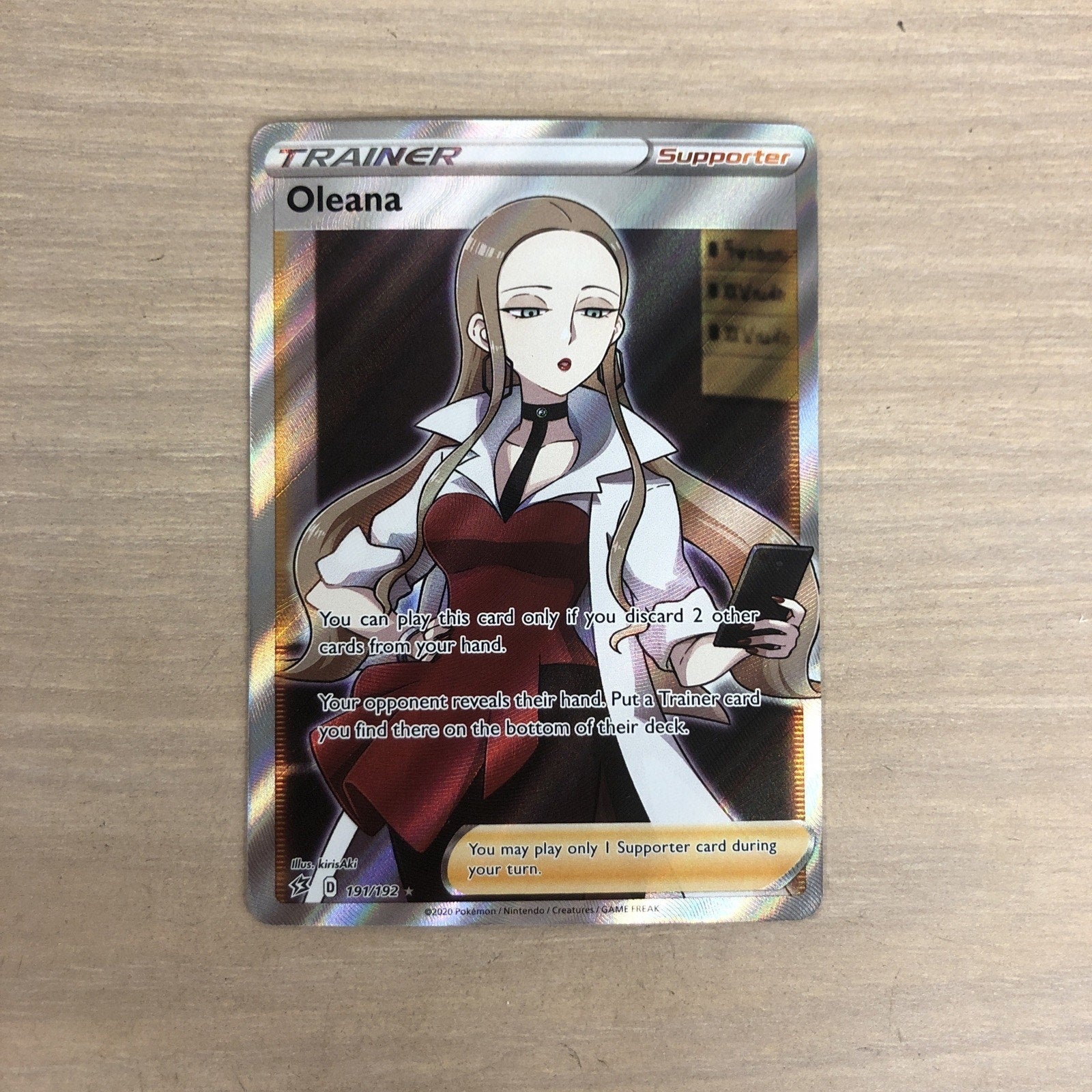Oleana (Full Art) 191/192 Swsh02: Rebel Clash Holo