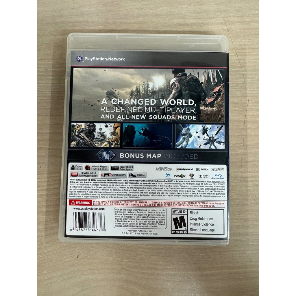 Call of Duty: Ghosts PS3 PlayStation 3 Video Game Multiplayer FPS