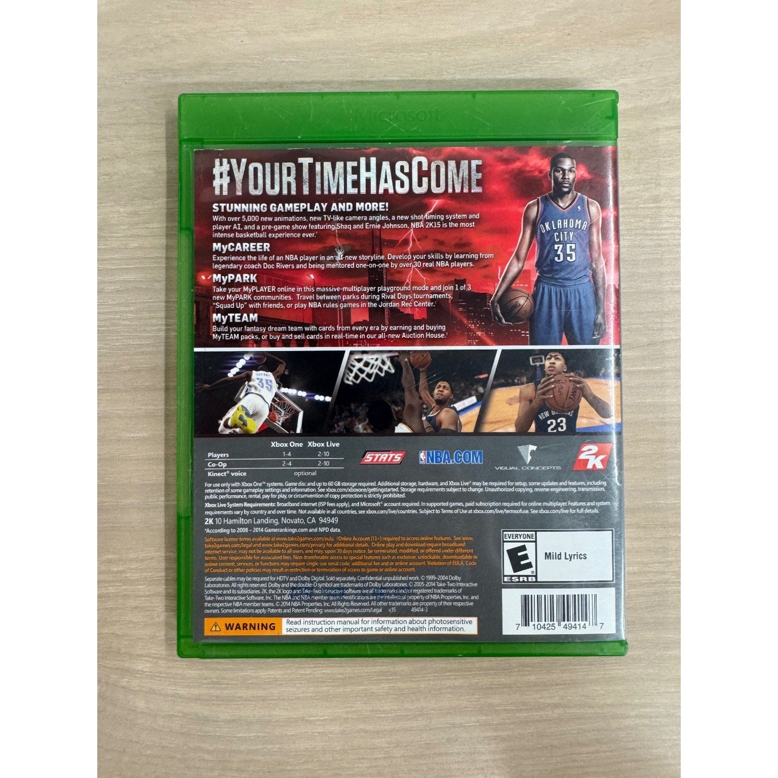 NBA 2K15 Xbox One Video Game Basketball Kevin Durant Multiplayer