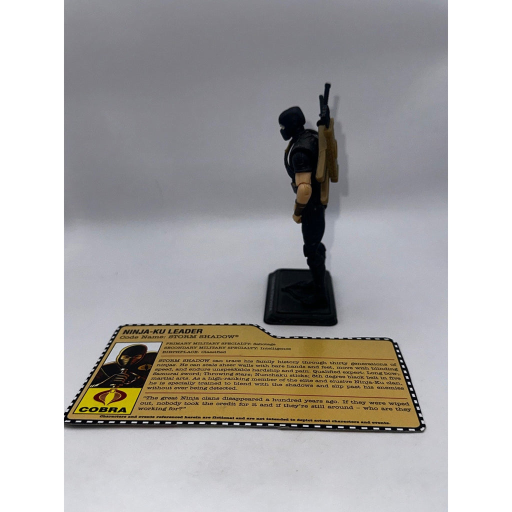 Hasbro GI Joe Storm Shadow 3.75in Action Figure Ninja-Ku Leader Accessories