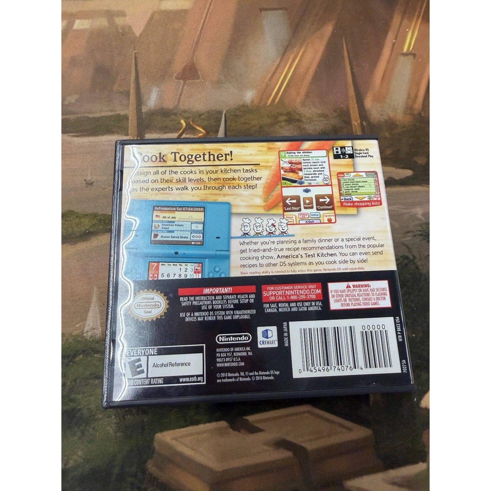 America's Test Kitchen Let's Get Cooking Nintendo DS Video Game 300 Recipes