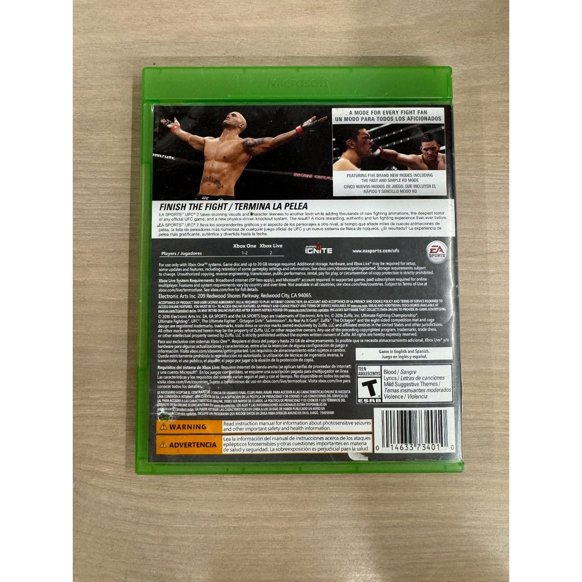UFC 2 Xbox One Video Game Fighting Sports Multiplayer