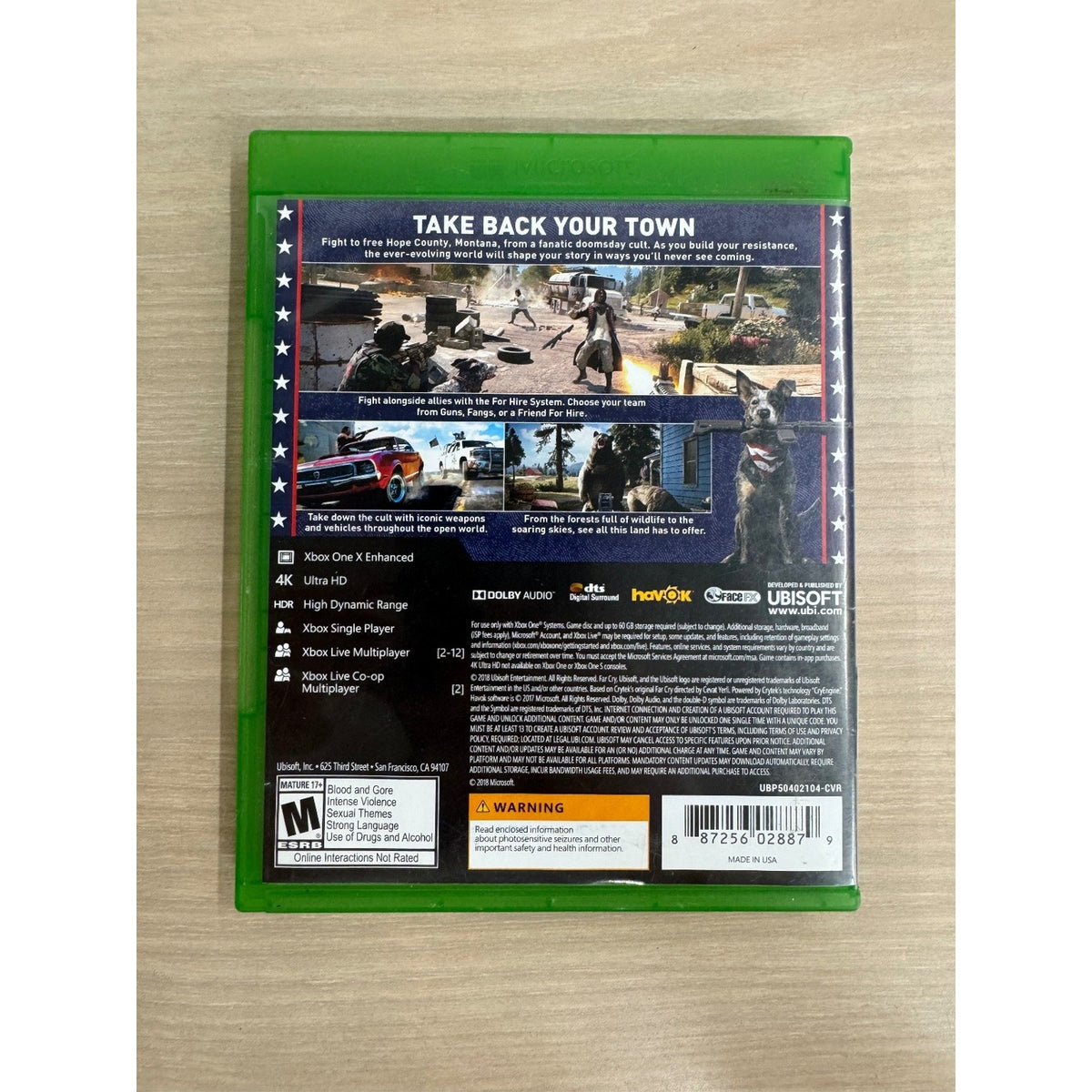 Far Cry 5 Xbox One Video Game 4K HDR Multiplayer Shooter