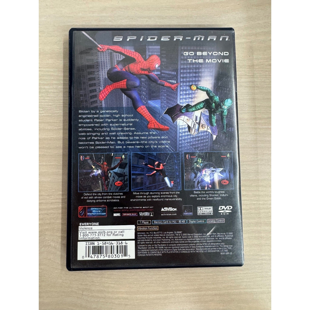 Spider-Man PlayStation 2 PS2 Video Game Action Adventure Activision NTSC U/C