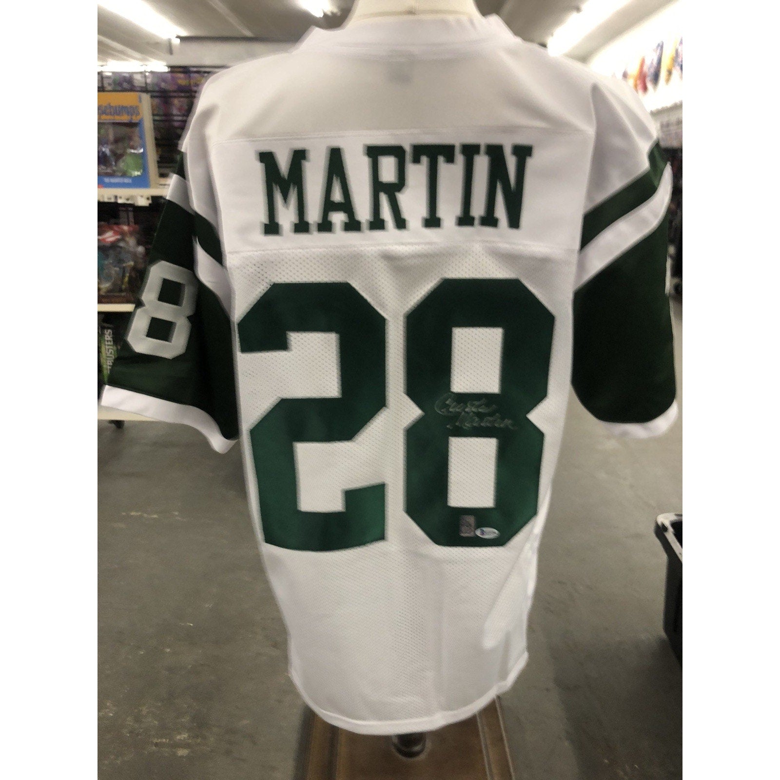 Curtis Martin Signed Jersey Autograph Beckett COA Jets
