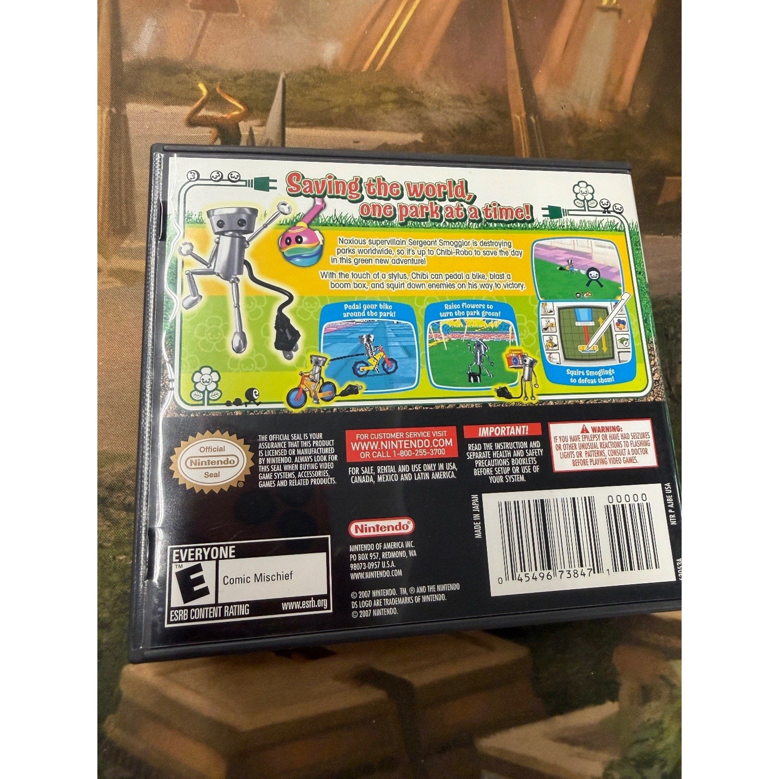 Chibi-Robo! Park Patrol Nintendo DS Video Game Walmart Exclusive Adventure
