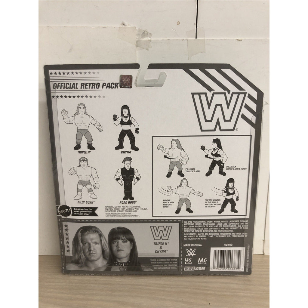 Mattel WWE Retro DX Chyna and Triple H Wrestling Action Figures 2 Pack