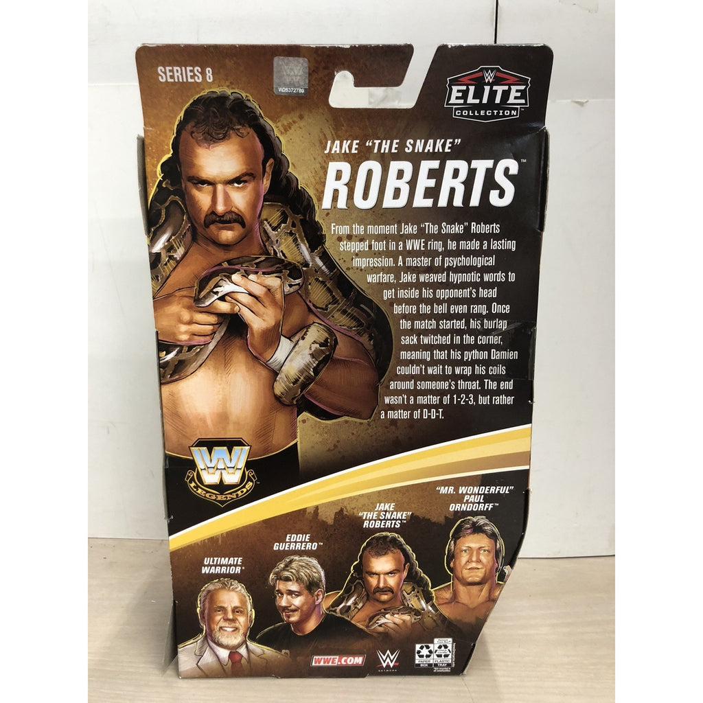 JAKE "THE SNAKE" ROBERTS Signed WWE Elite Legends Series 8 Autograph PSA COA