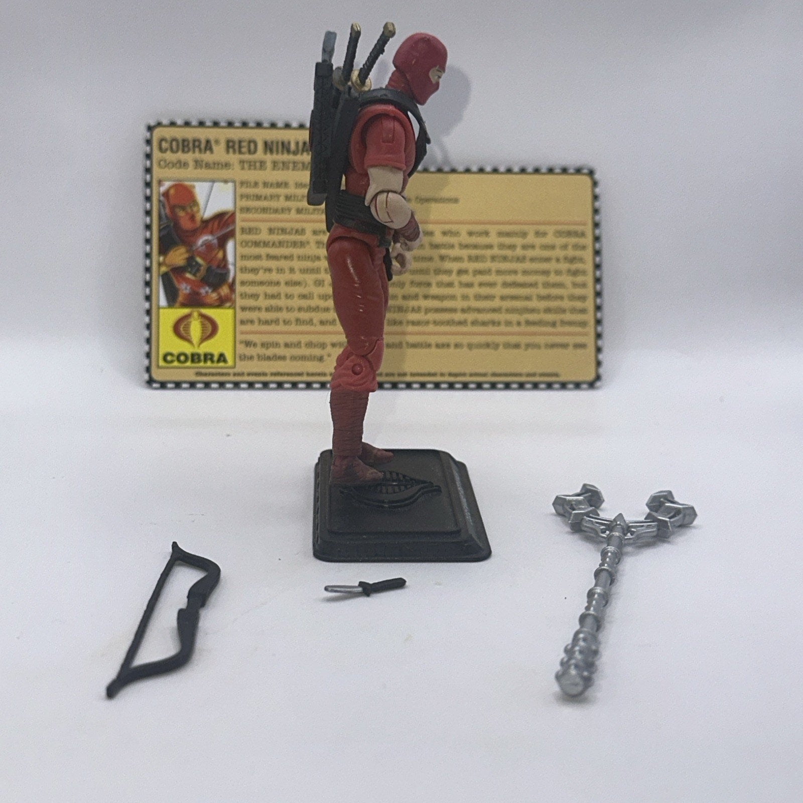 GI Joe 25th Anniversary COBRA RED NINJA v2 The Enemy 3.75" Figure 2007 Complete