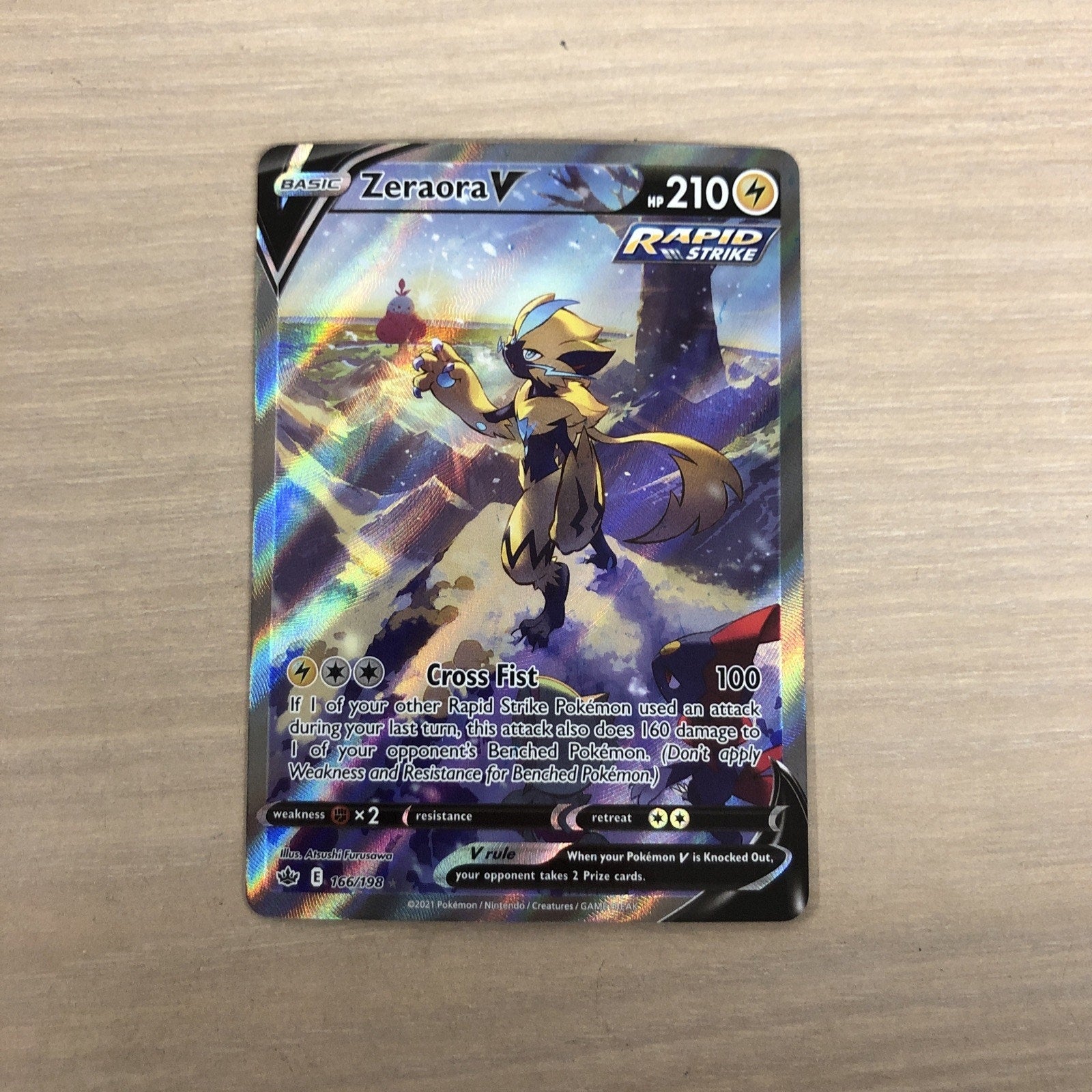 Zeraora V (Alternate Full Art) 166/198 Swsh06: Sword & Shield - Chilling...
