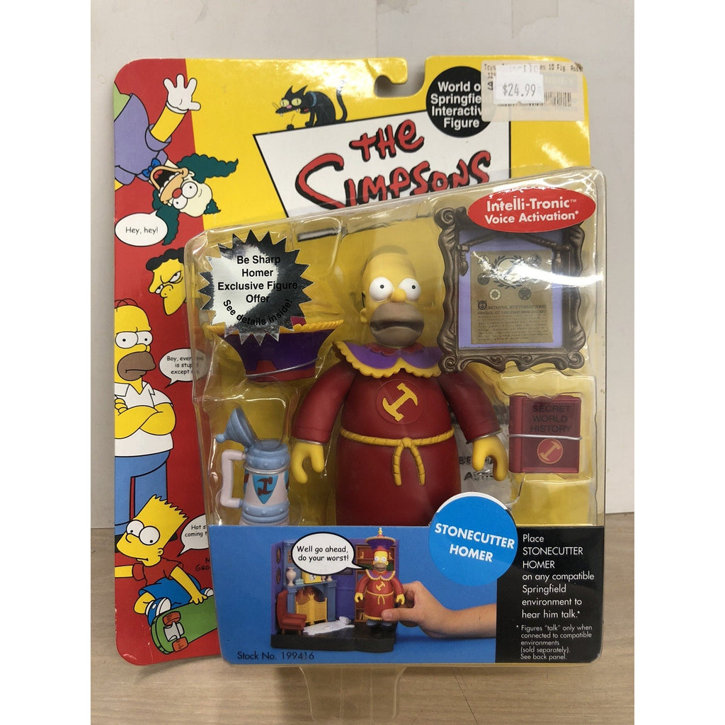 The Simpsons World Of Springfield Stonecutter Homer Action Figure Playmates