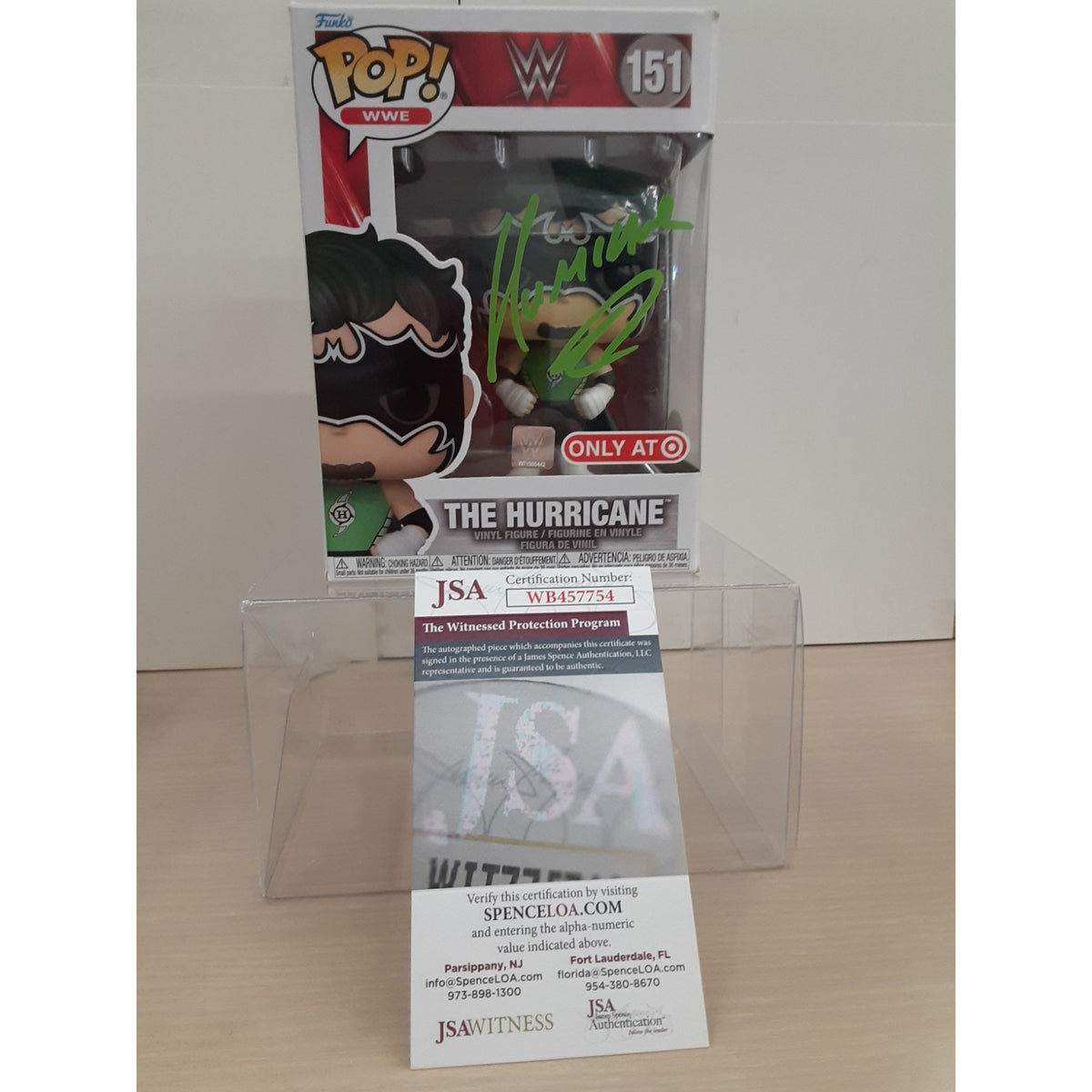 Funko Pop WWE 151 Target Exclusive The Hurricane Signed Autograph JSA COA