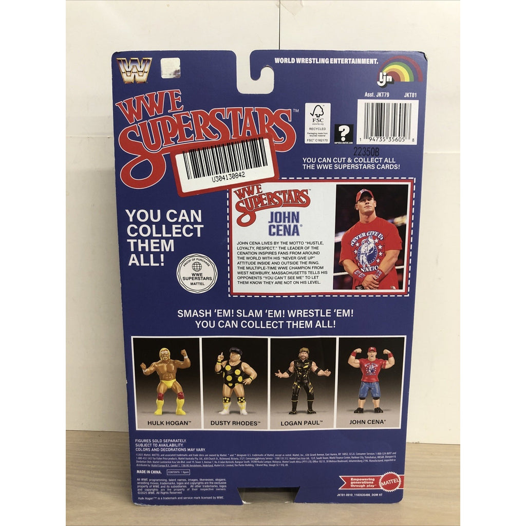 LJN WWE Wrestling Superstars John Cena Figure Blue Card