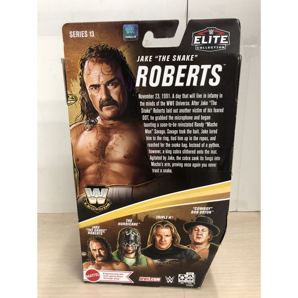 JAKE "THE SNAKE" ROBERTS Signed WWE Elite Legends Series 13 Autograph PSA COA
